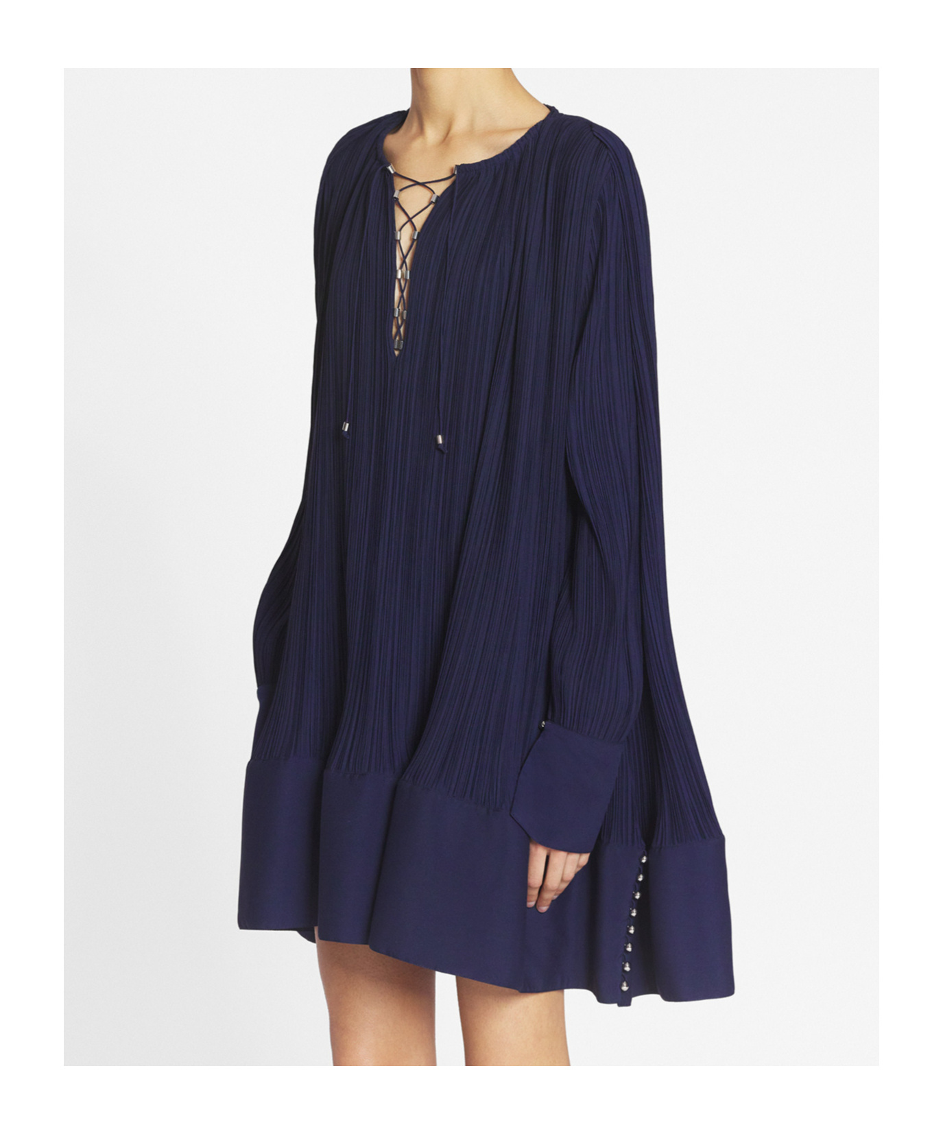 Lanvin Robe Courte Effet Cascade Pour Femme In Black