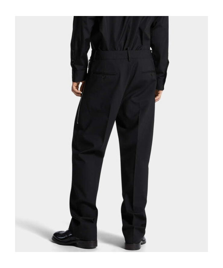 Dsquared2 Side Zip Detailed Relax Pants In Black