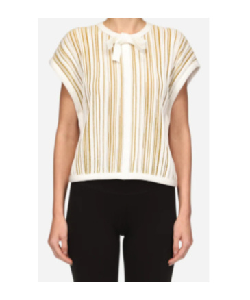 Giambattista Valli Striped Lurex Top In Multi