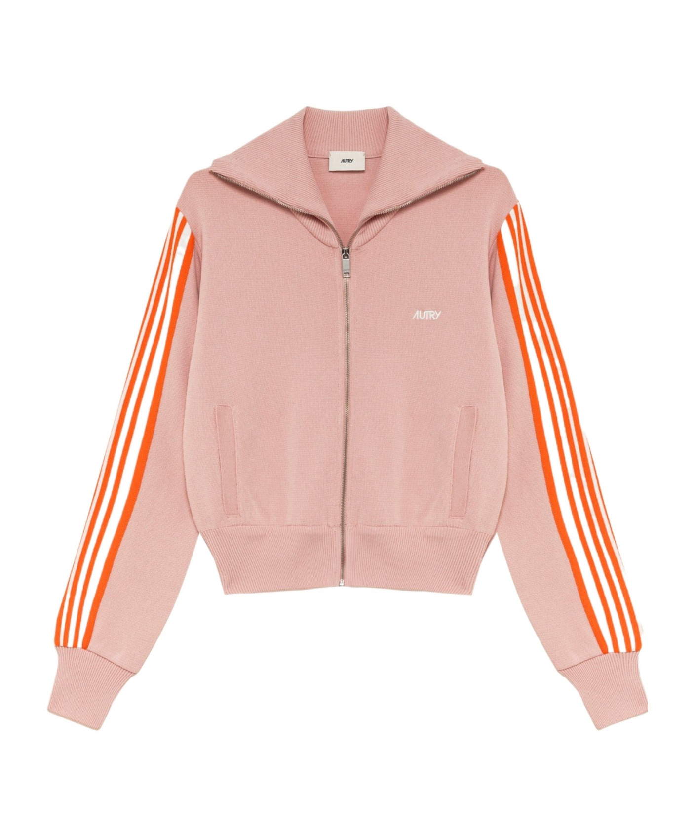 Autry Women's Tennis-style Knitted Viscose Zip-up Jacket In Pink