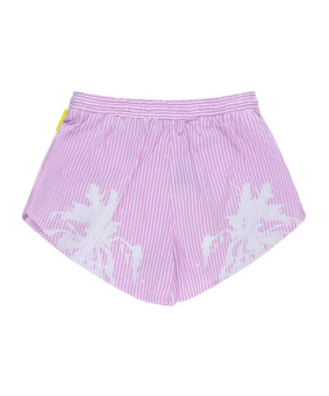 Barrow Striped Logo-print Mini Shorts In Purple
