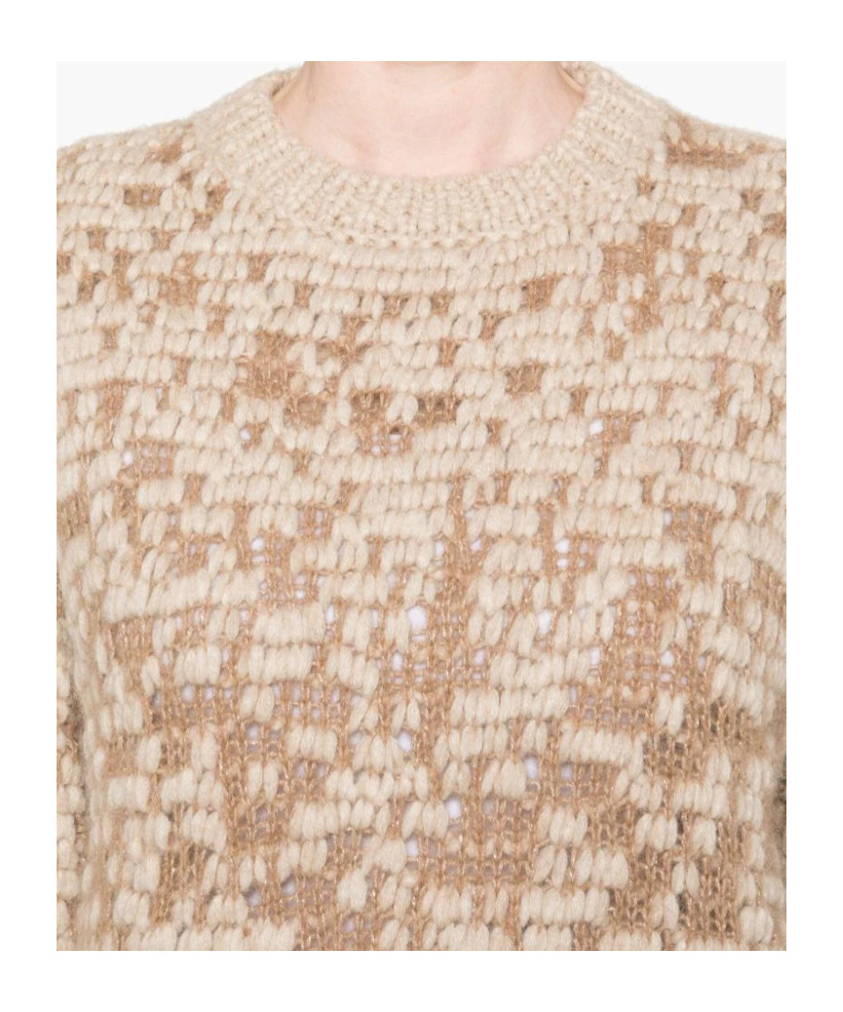 Peserico Lurex-detail Sweater In Nude