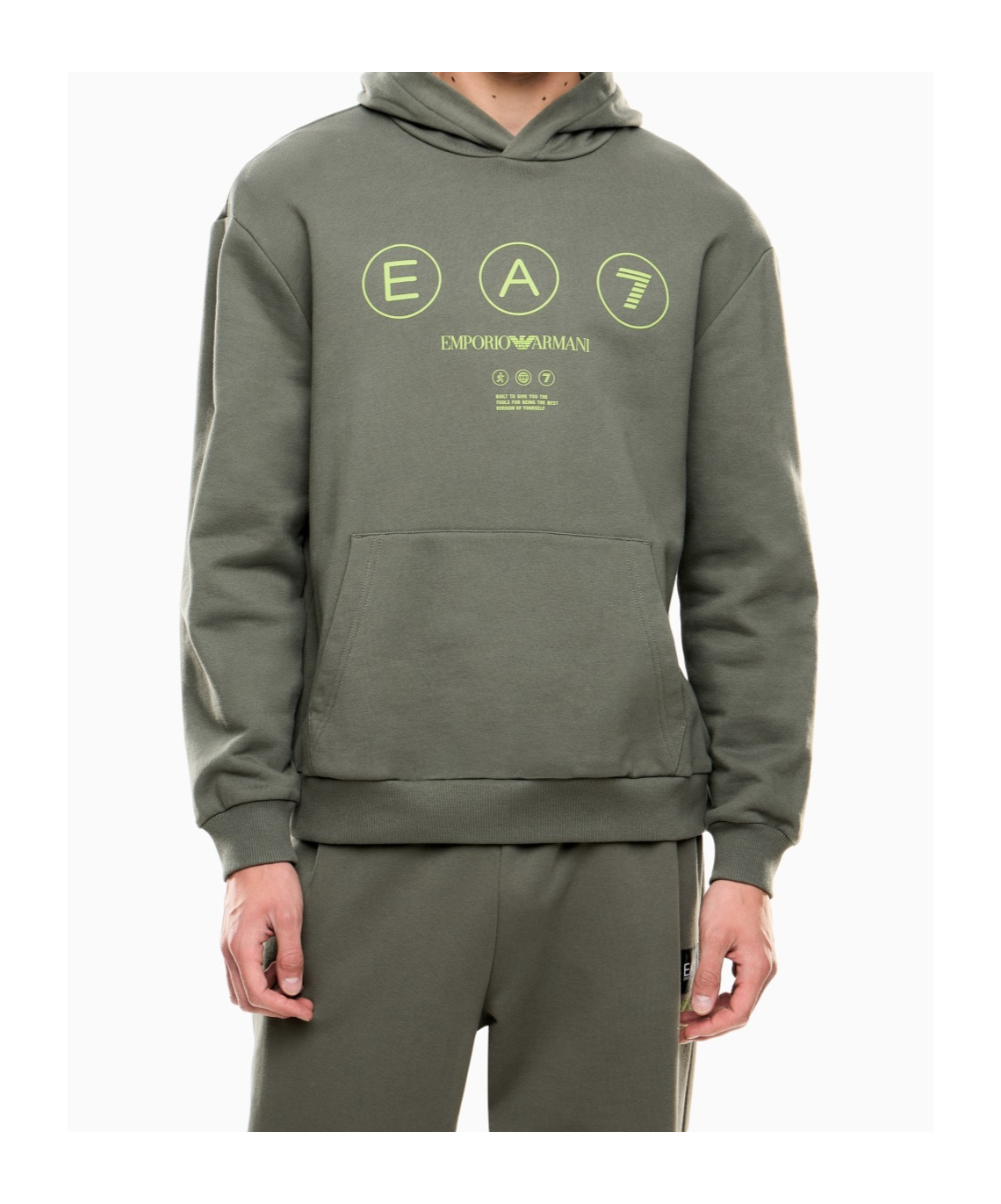 Ea7 Long Sleeve Sweatshirt In Green
