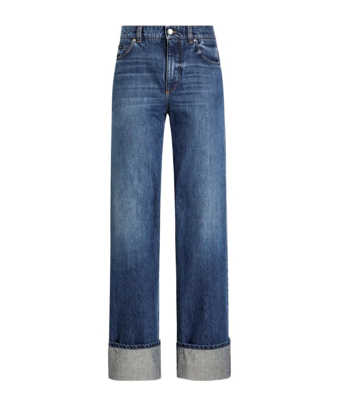 Dolce & Gabbana 5-pocket Denim Trousers In Blue