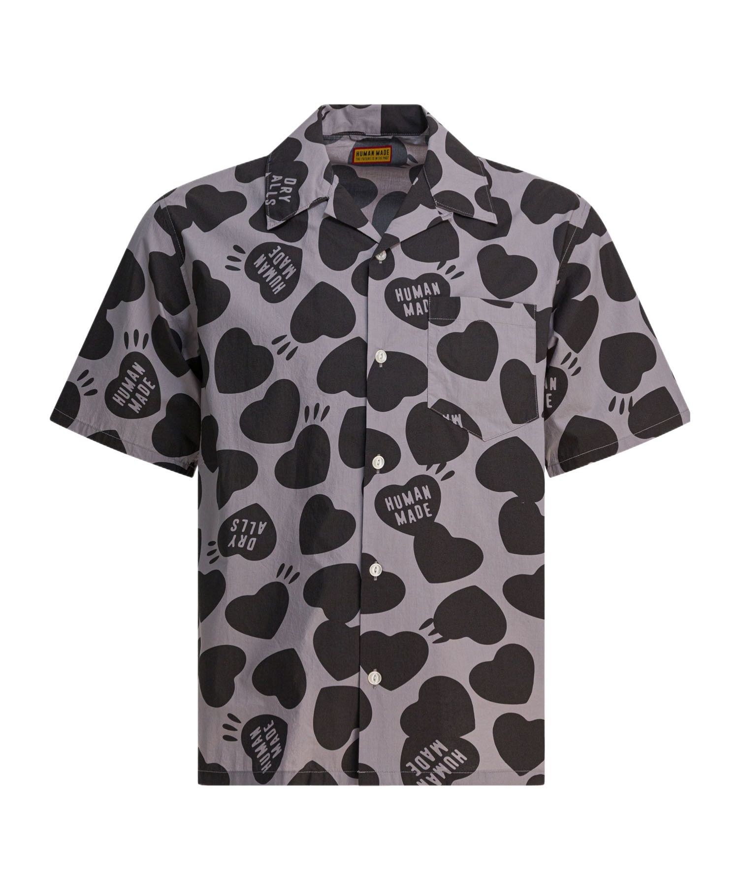 Human Made Vacation Heart Graphic Print Shirt In Gray