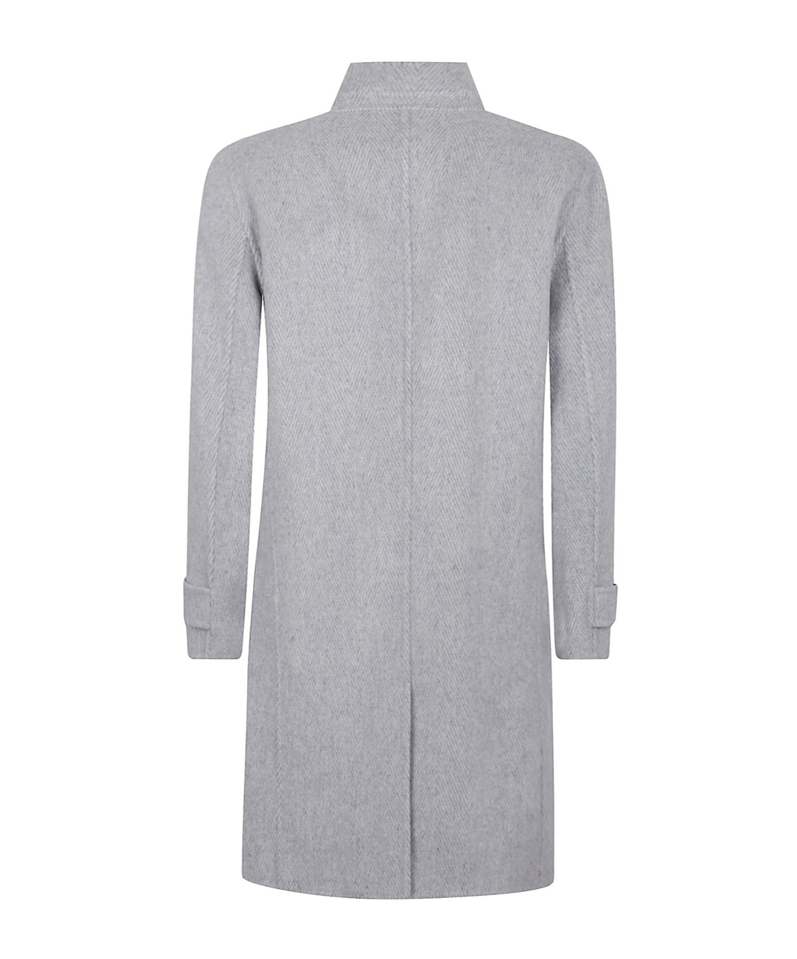 Eleventy Wool-cashmere Blend Coat With Stand Collar In Gray