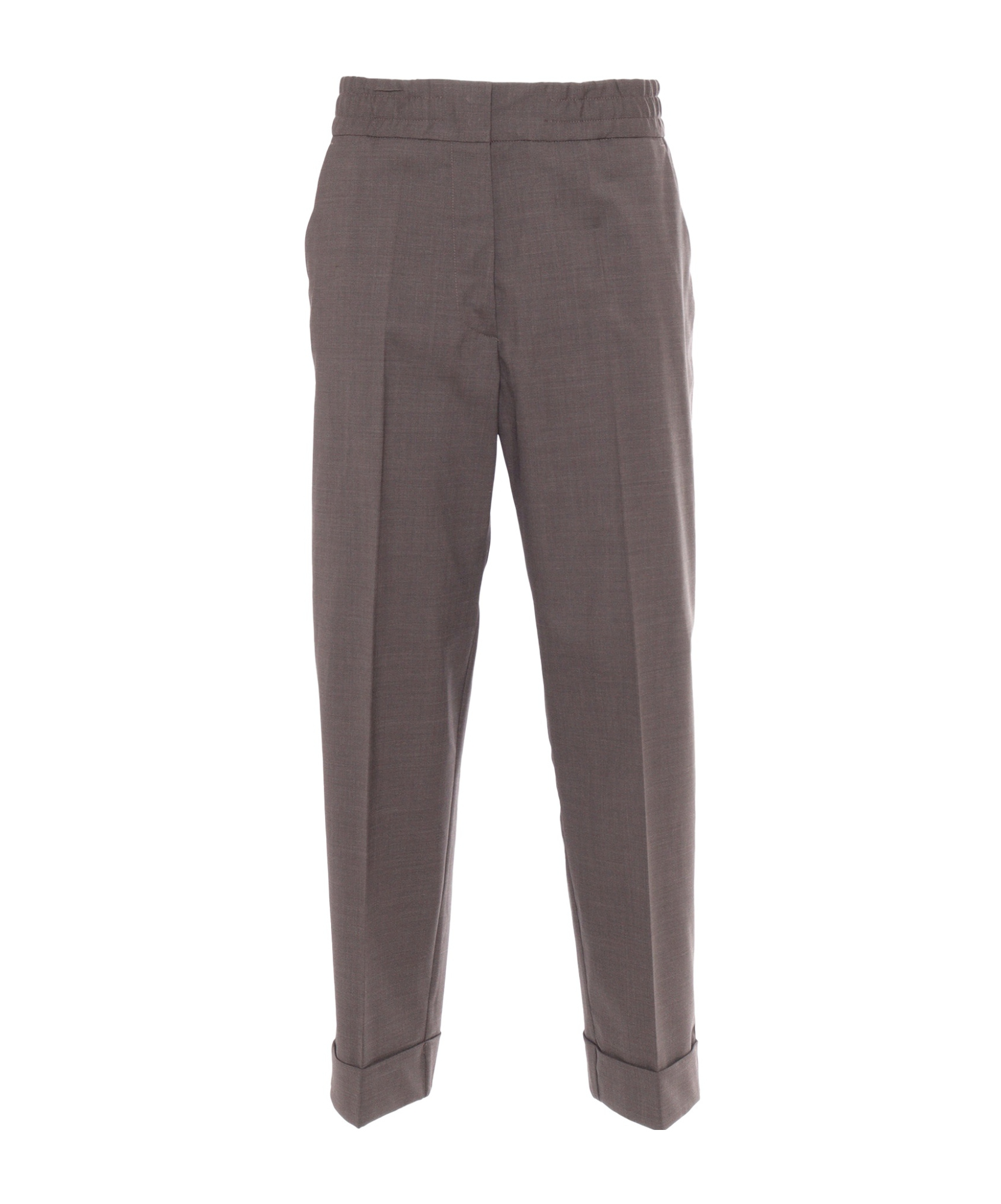 P.a.r.o.s.h Brown Wool Trousers In Black