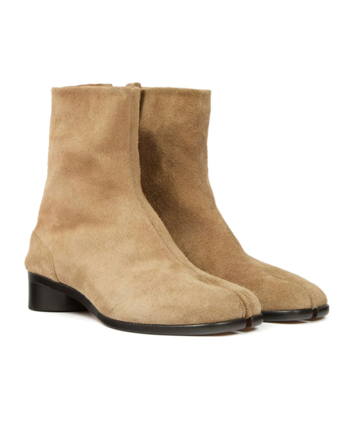 Maison Margiela Tabi Design Ankle Boots With Block Heel In Brown