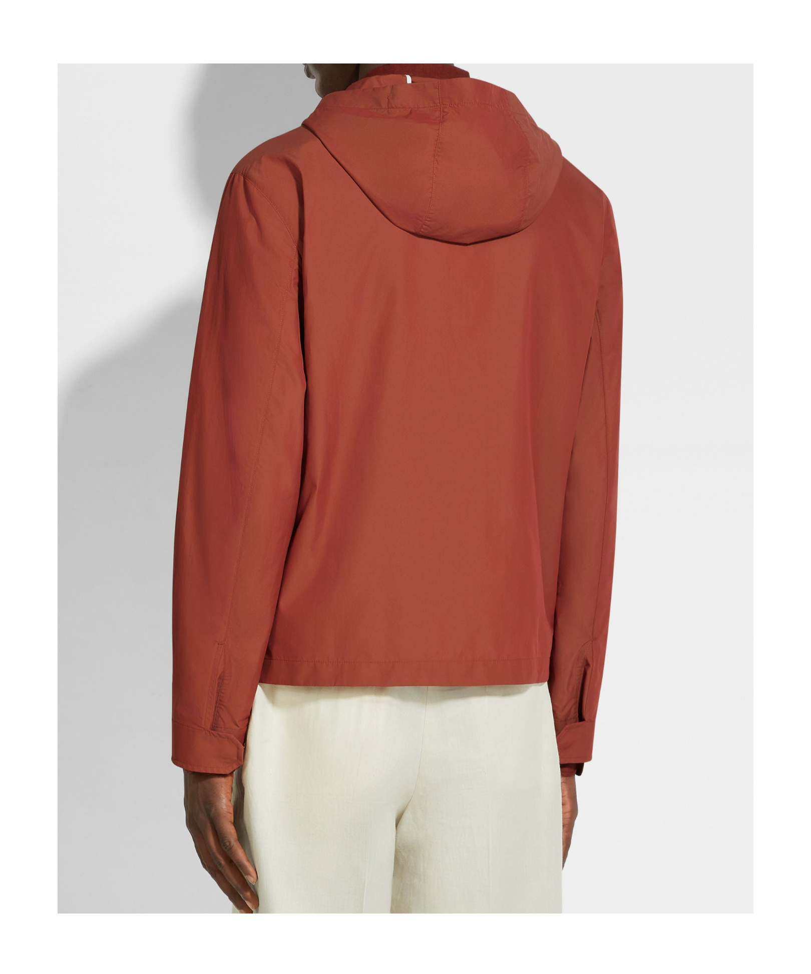 Zegna Nylon And Cotton Blouson Jacket In Red