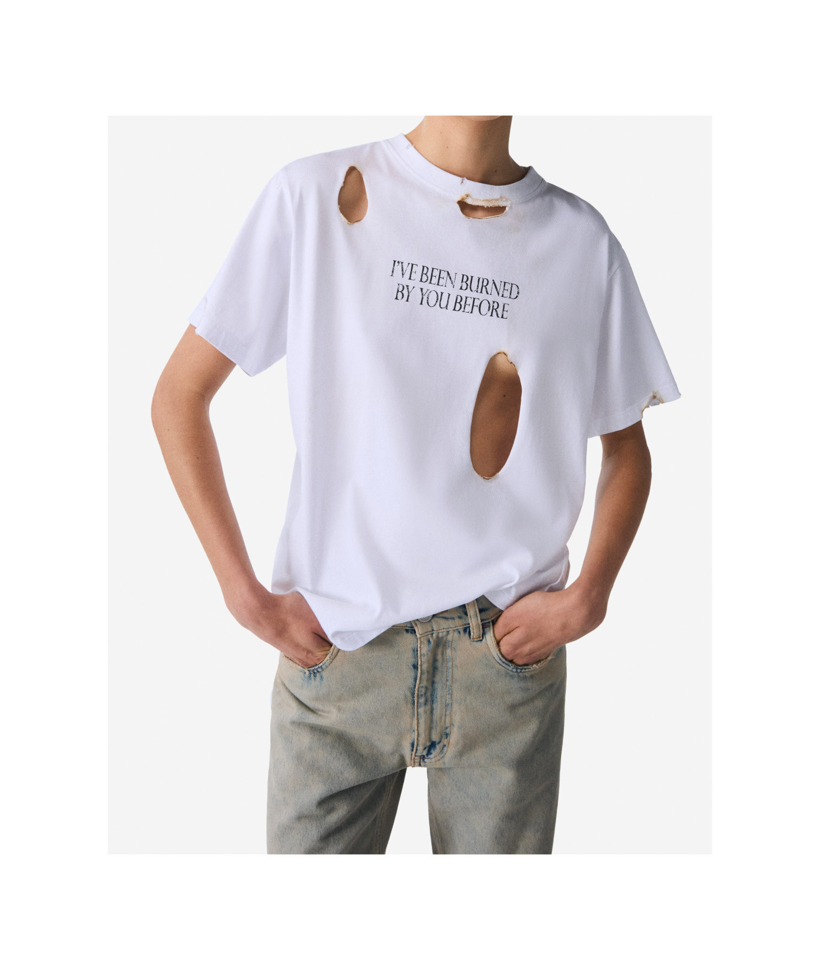 Coperni Disney X Burned By You Before Boxy T-shirt In White