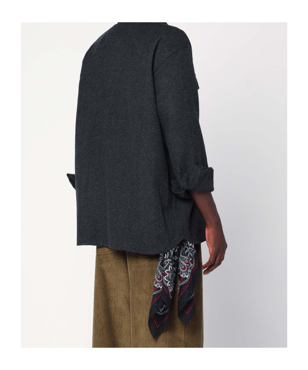Destin Surl Wool Shirt In Gray