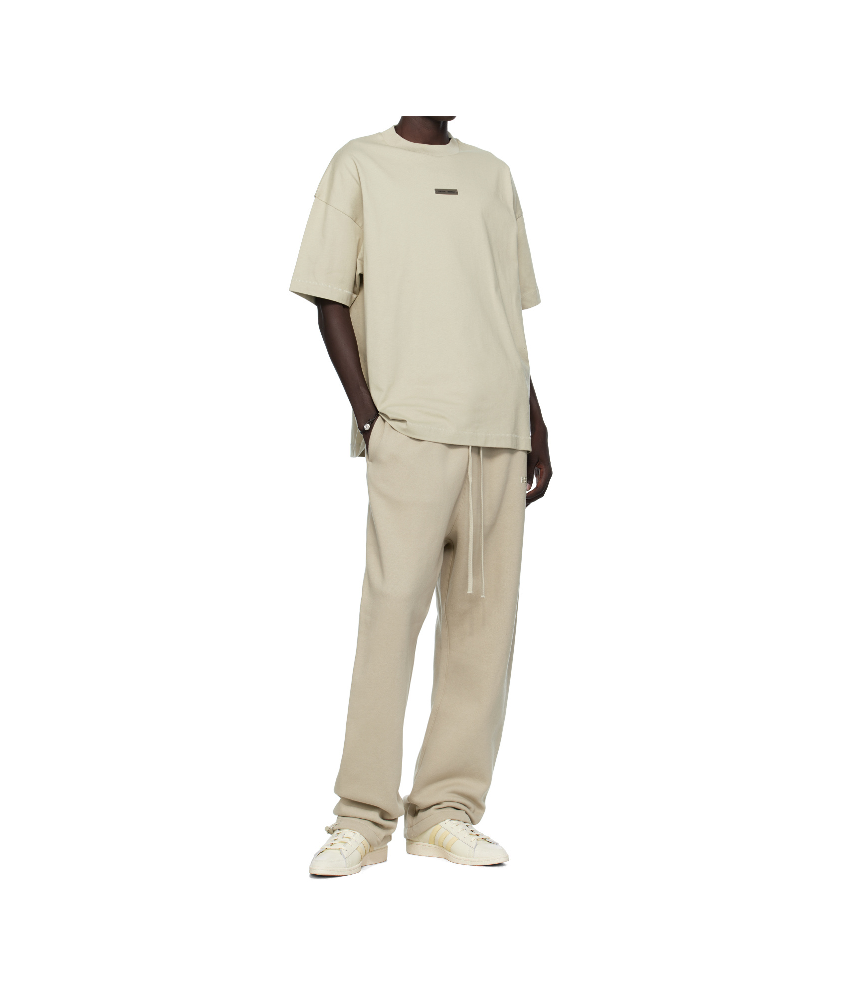 Essentials Logo-banded Track Pants In Neutral