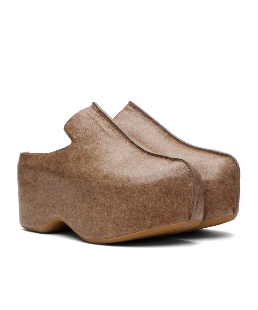 JW ANDERSON THICK SOLED MULLER SHOES WITH PINCH-SEAM DETAILS 