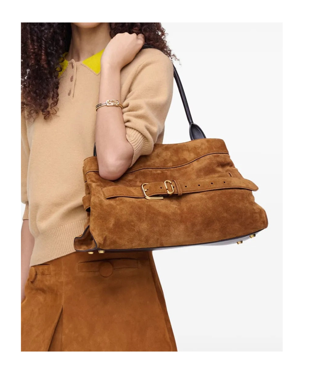 Marc Jacobs The Suede Dakota Satchel In Brown