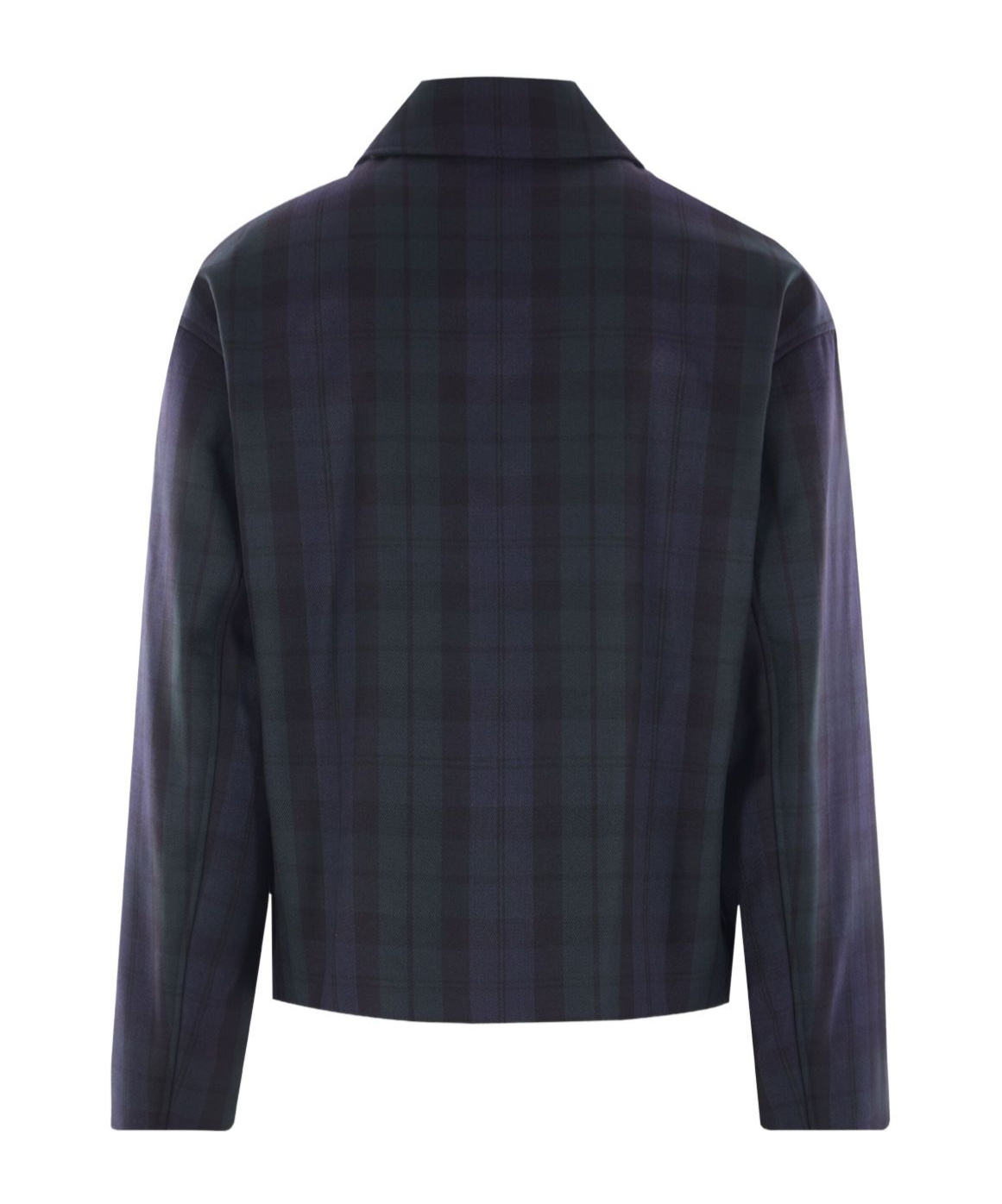 Jil Sander Plaid Zip-front Bomber Jacket In Blue