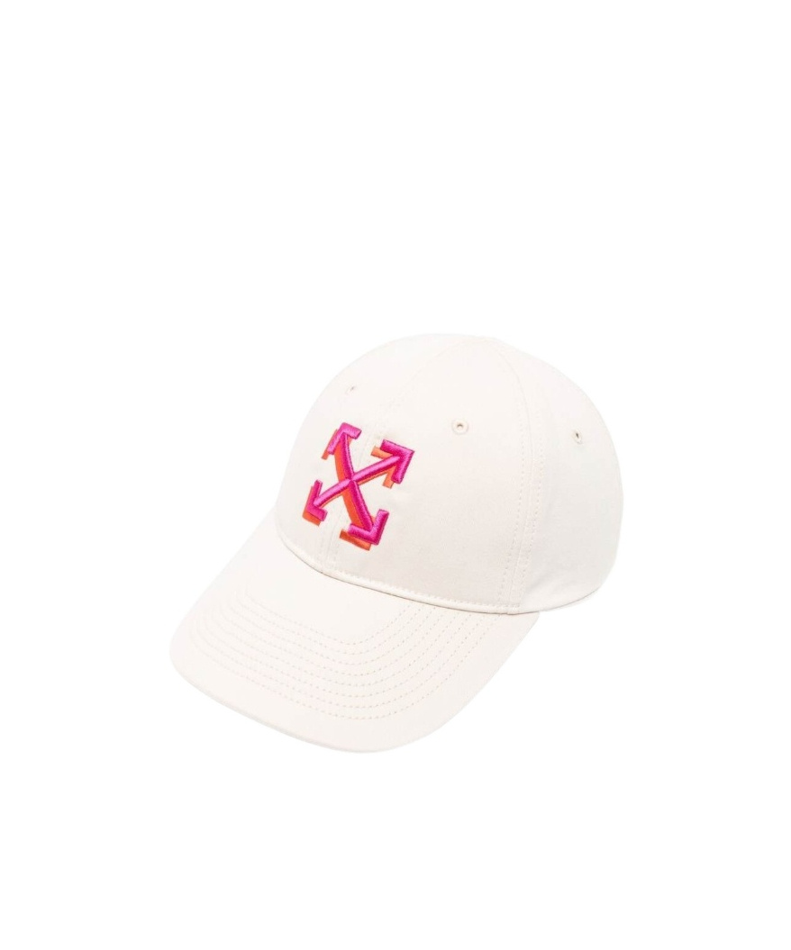 Off-white Arrows Cotton Baseball Cap In White