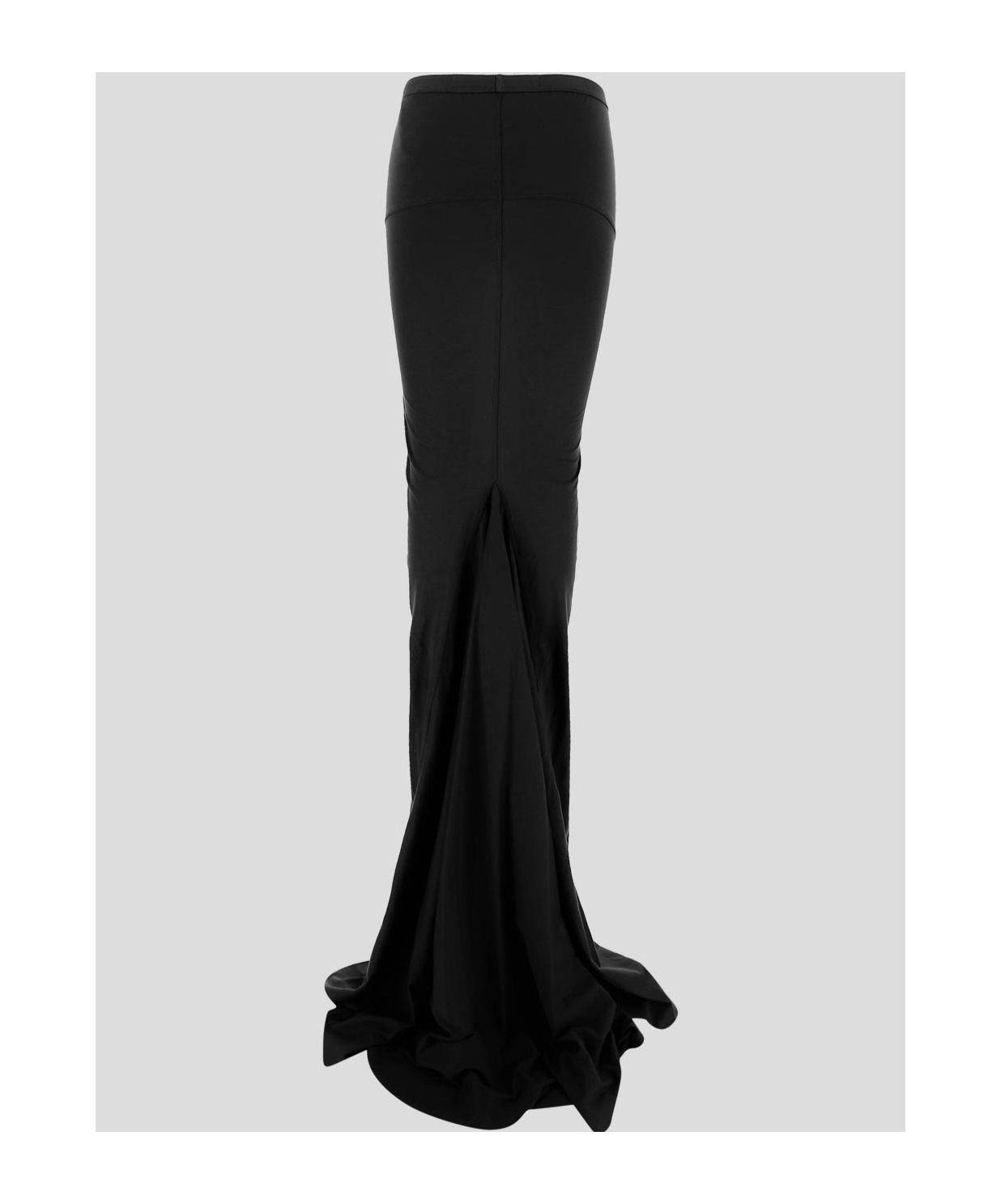 Rick Owens High-waisted Floor-length Skirt With Seam Detailing In Black