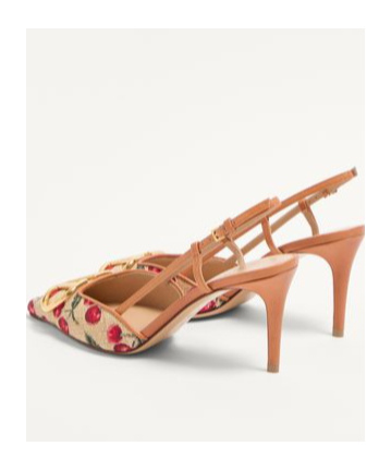 Valentino Garavani Embroidered Raffia Vlogo Signature Pumps In Nude