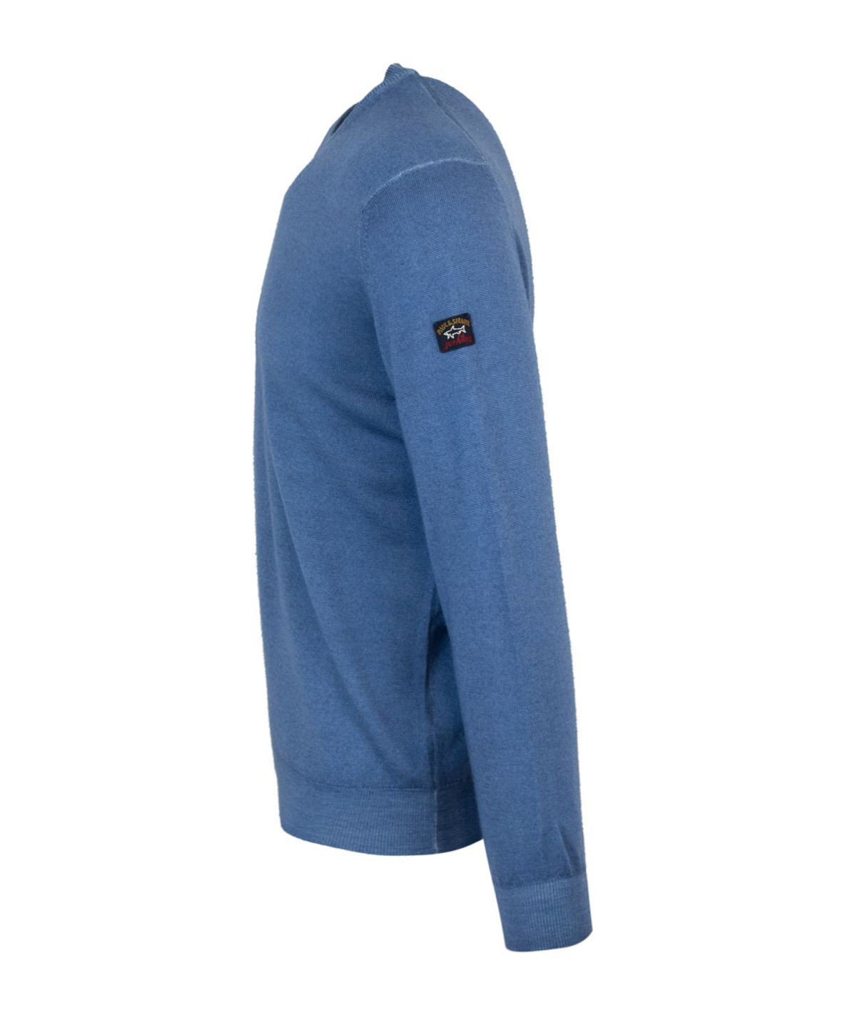 Paul & Shark Crewneck In Light Blue Extrafine Wool In Blue