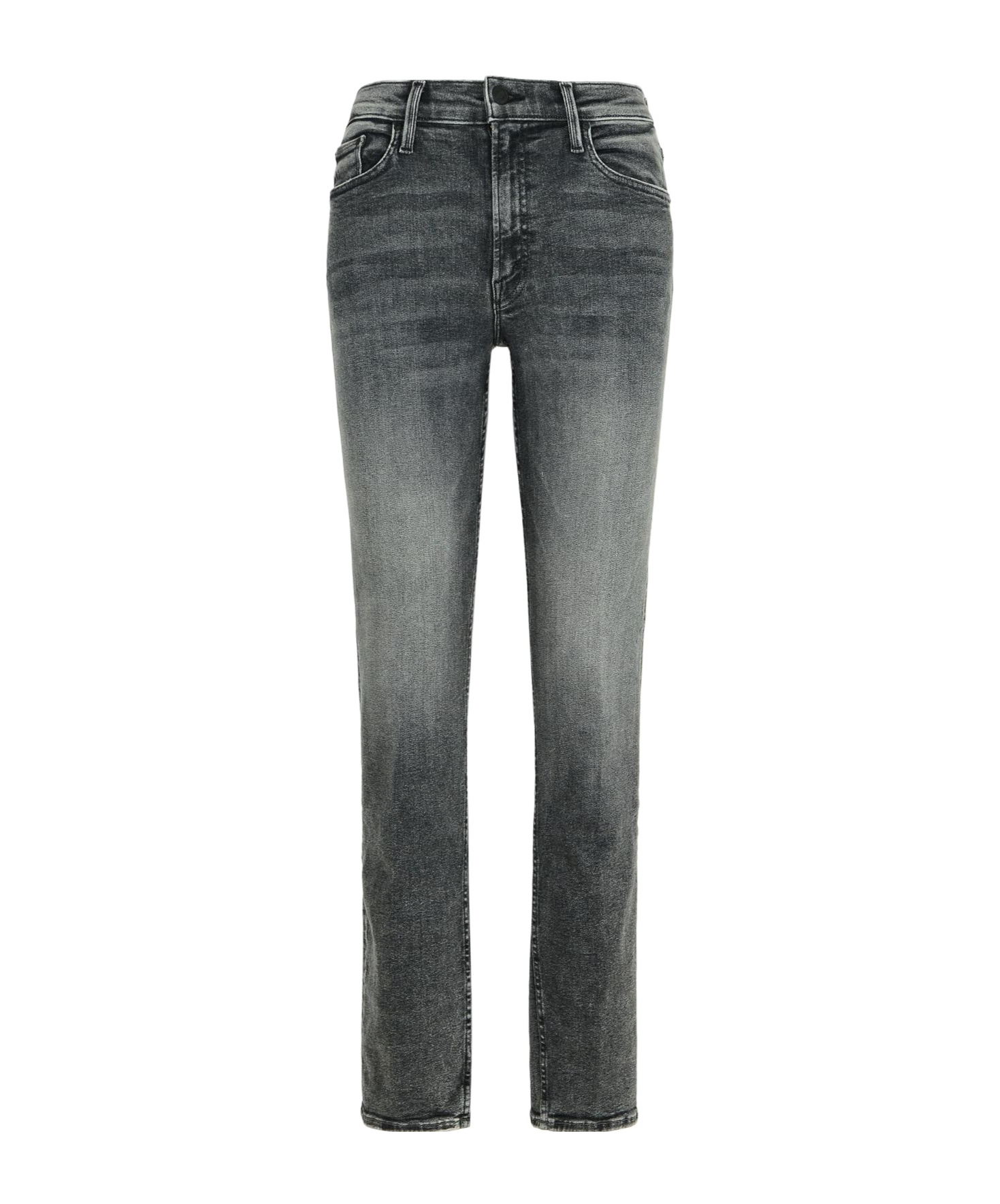 Shop Mother The Mid Rise Rider Skimp Jeans In Black