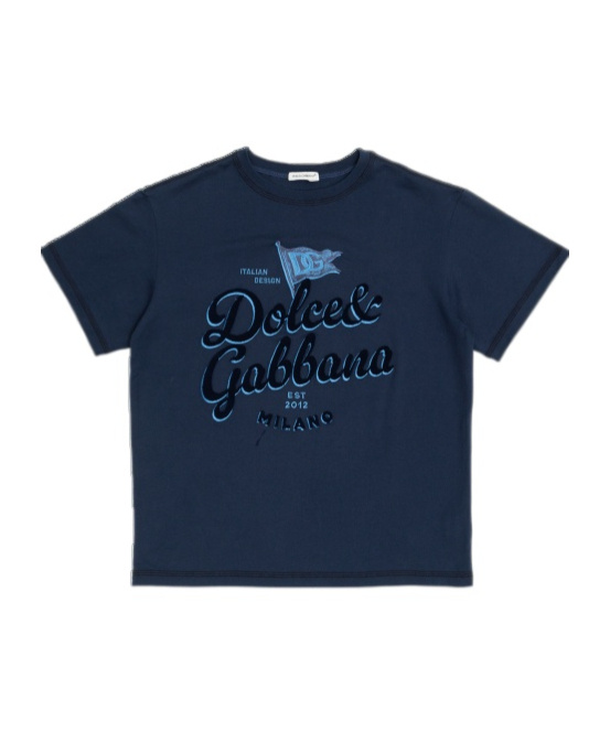 Dolce & Gabbana Short-sleeved T-shirt In Blue
