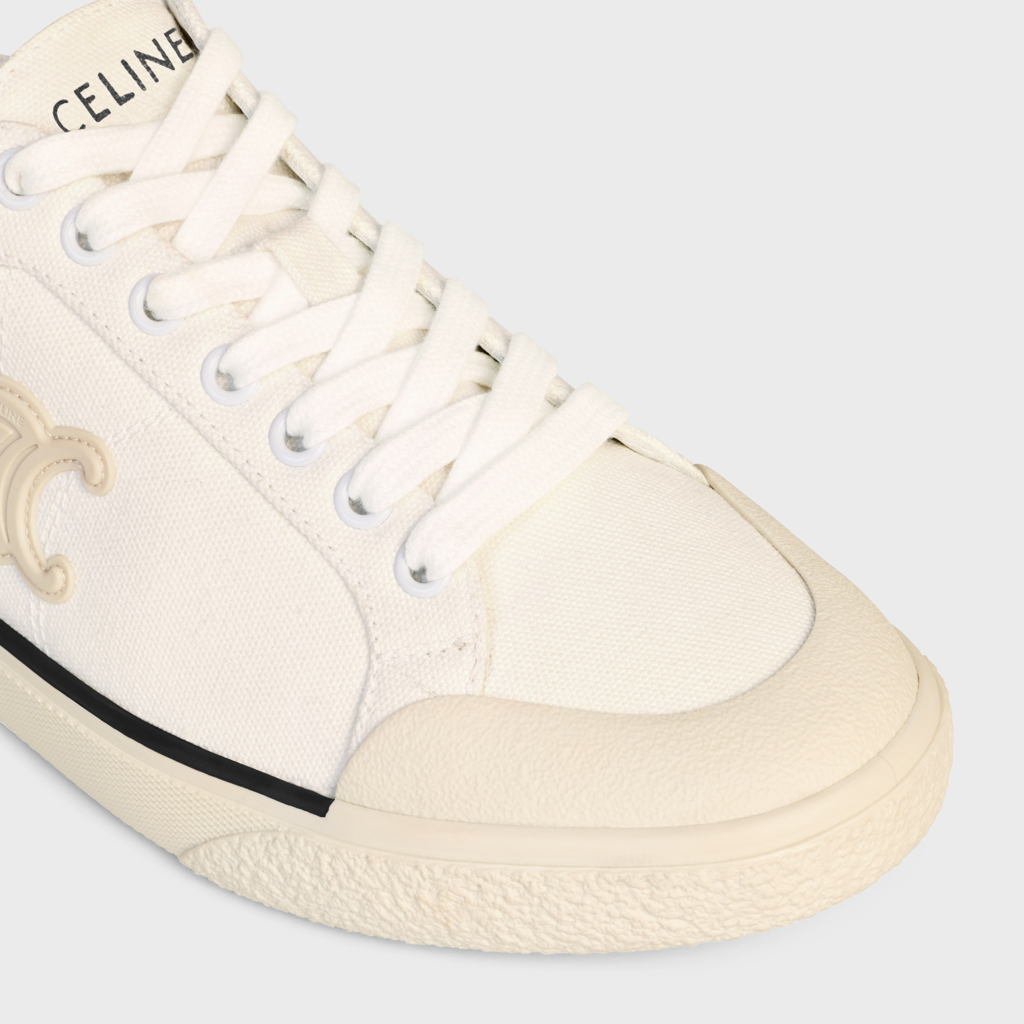 Celine Lace-up Low-cut Casual Shoes In White