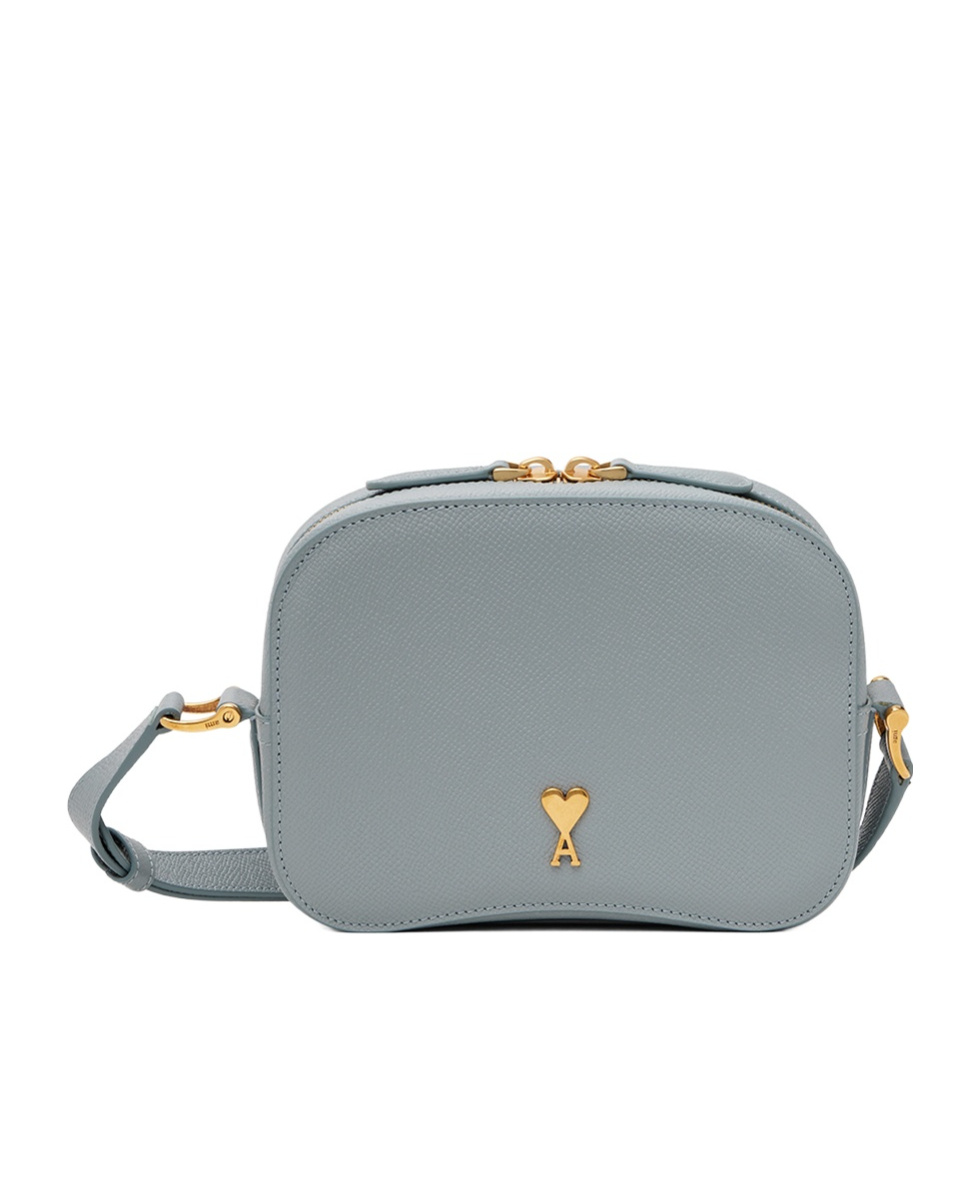 Ami Alexandre Mattiussi Logo Shoulder Bag In Gray