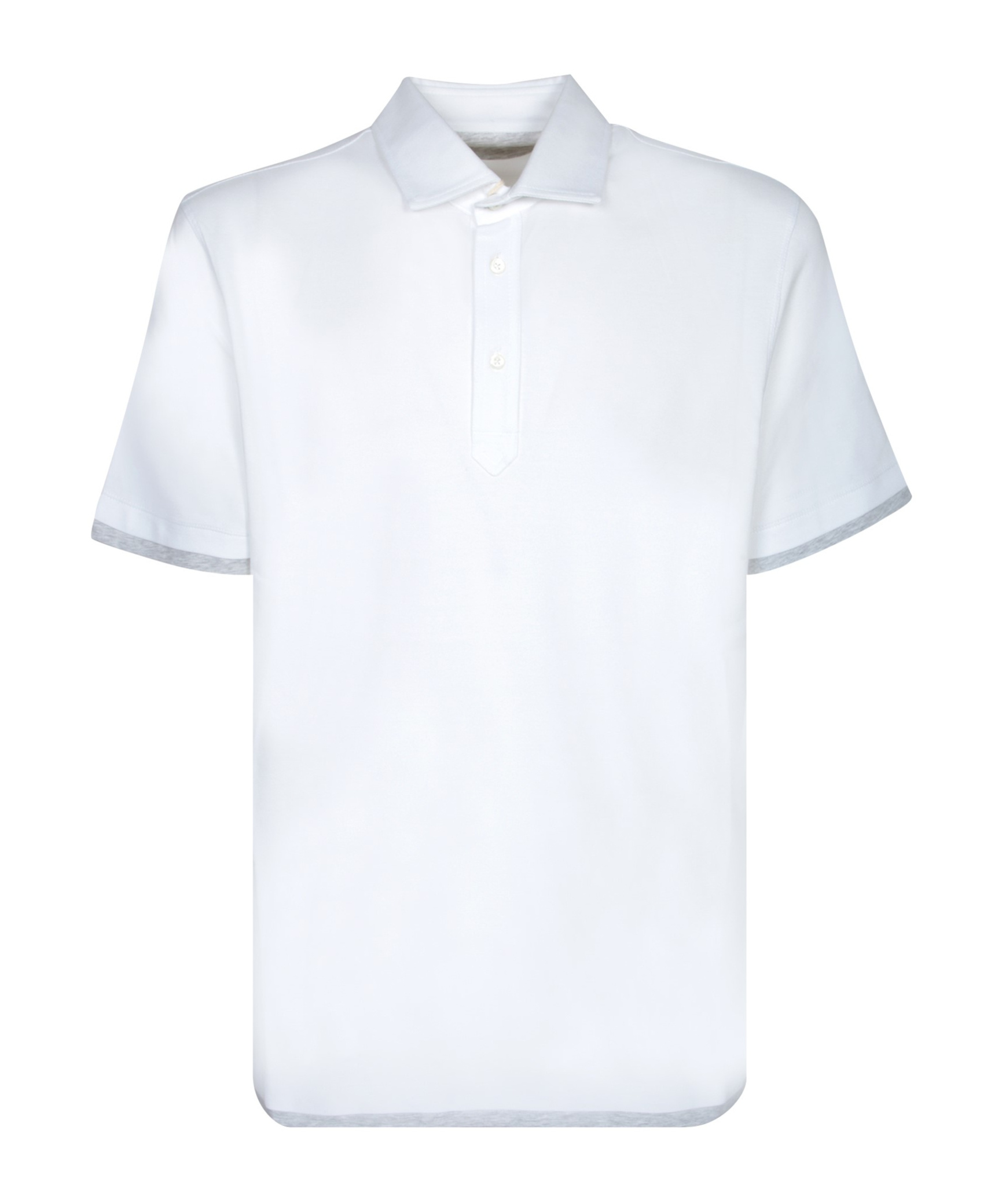 Brunello Cucinelli White Piquã© Polo Shirt In White