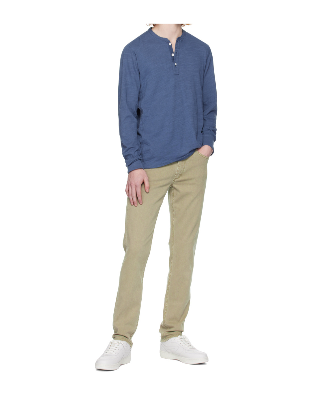 Rag & Bone Blue Classic Flame Henley
