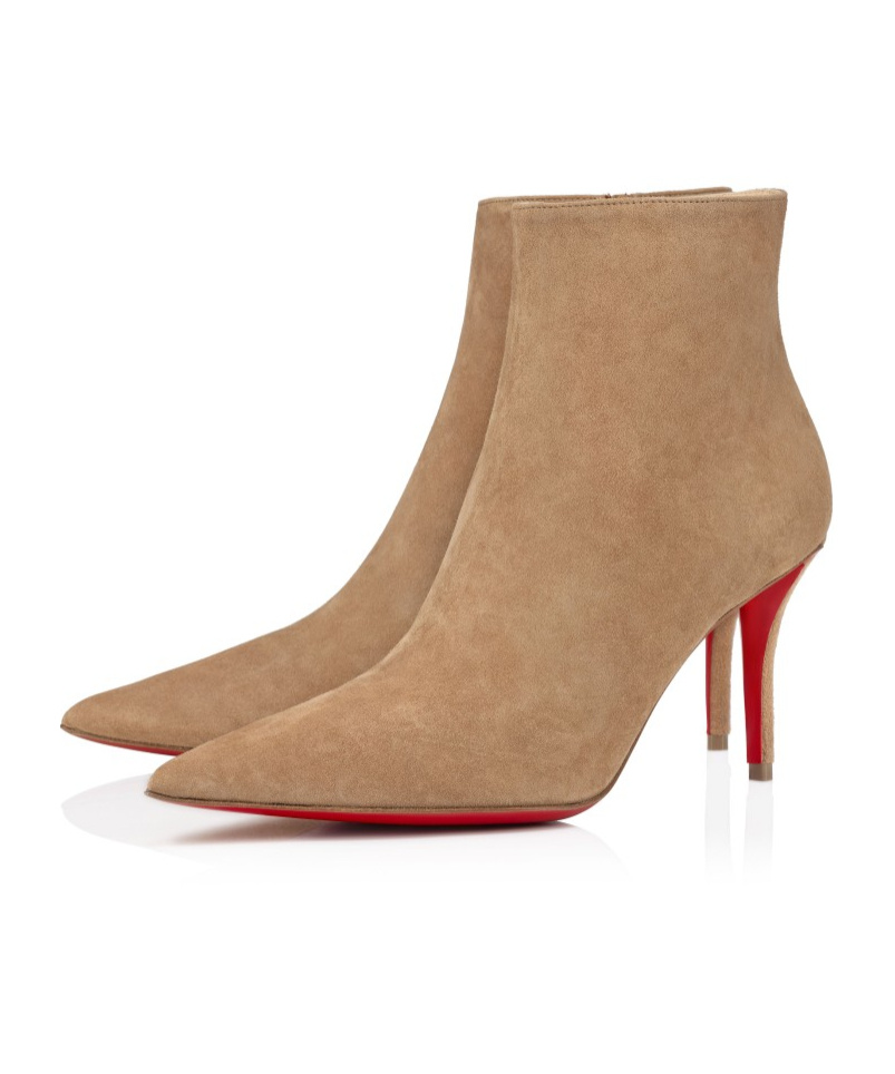Christian Louboutin 80mm Apostropha Boots In Brown