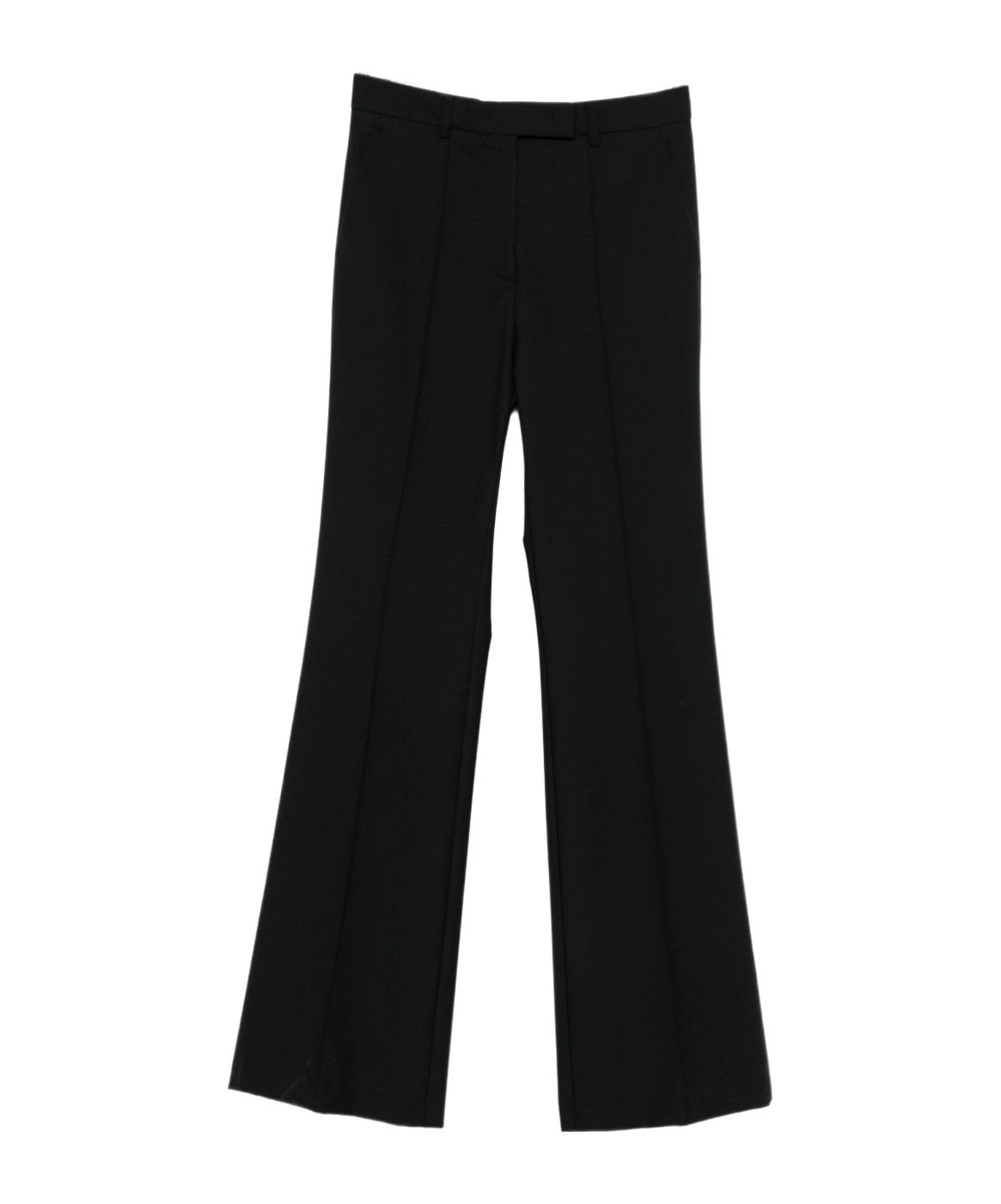 Semicouture Tailored Black Trousers With Flared Leg In Black
