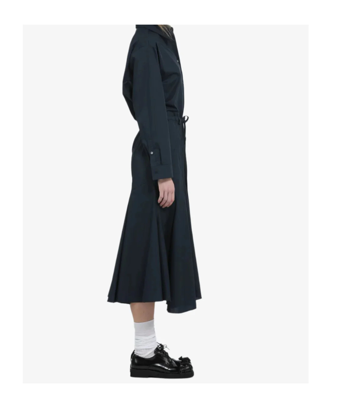 N°21 Long Dress With Drawstring Waist In Blue