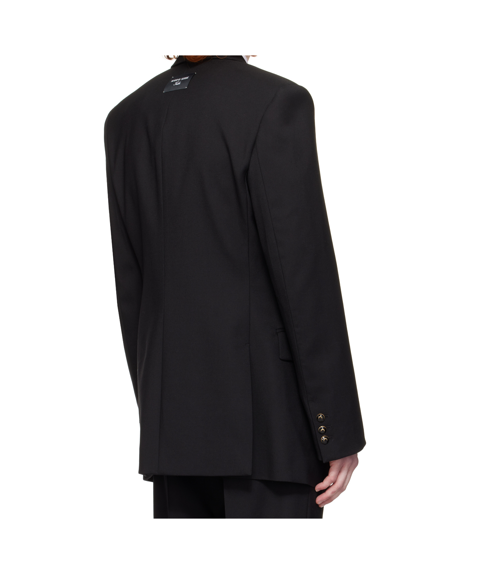 Marine Serre Twill Fitted Blazer In Black