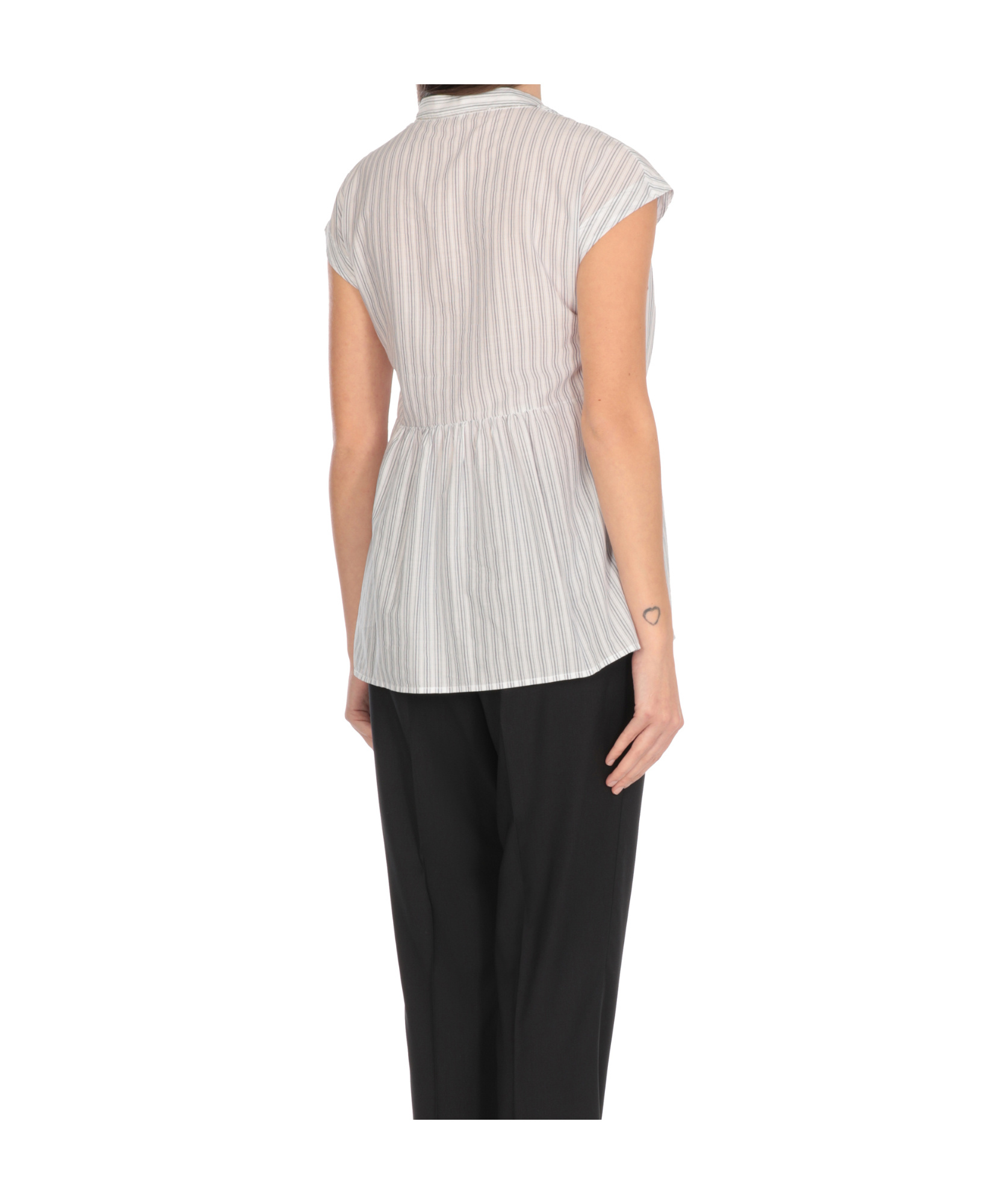 Peserico Striped Sleeveless Shirt