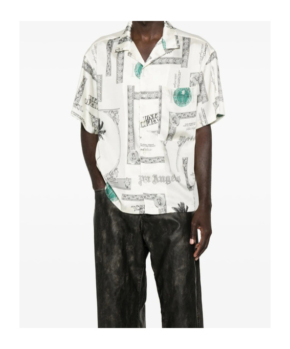 Palm Angels Graphic-print Shirt In White