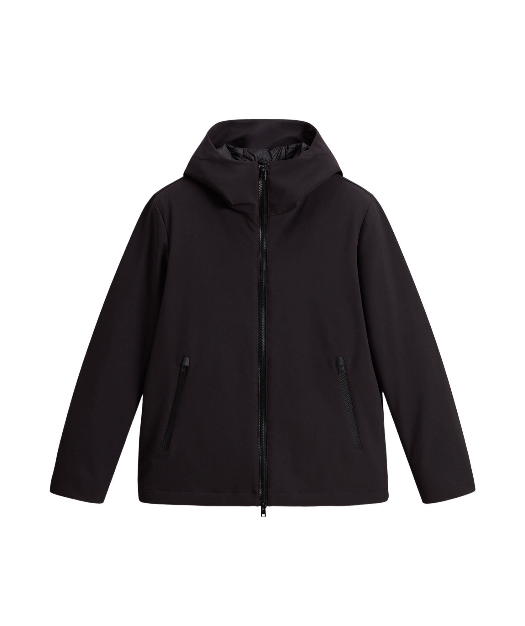 Woolrich Giacca In Tech Softshell Full Zip In Black