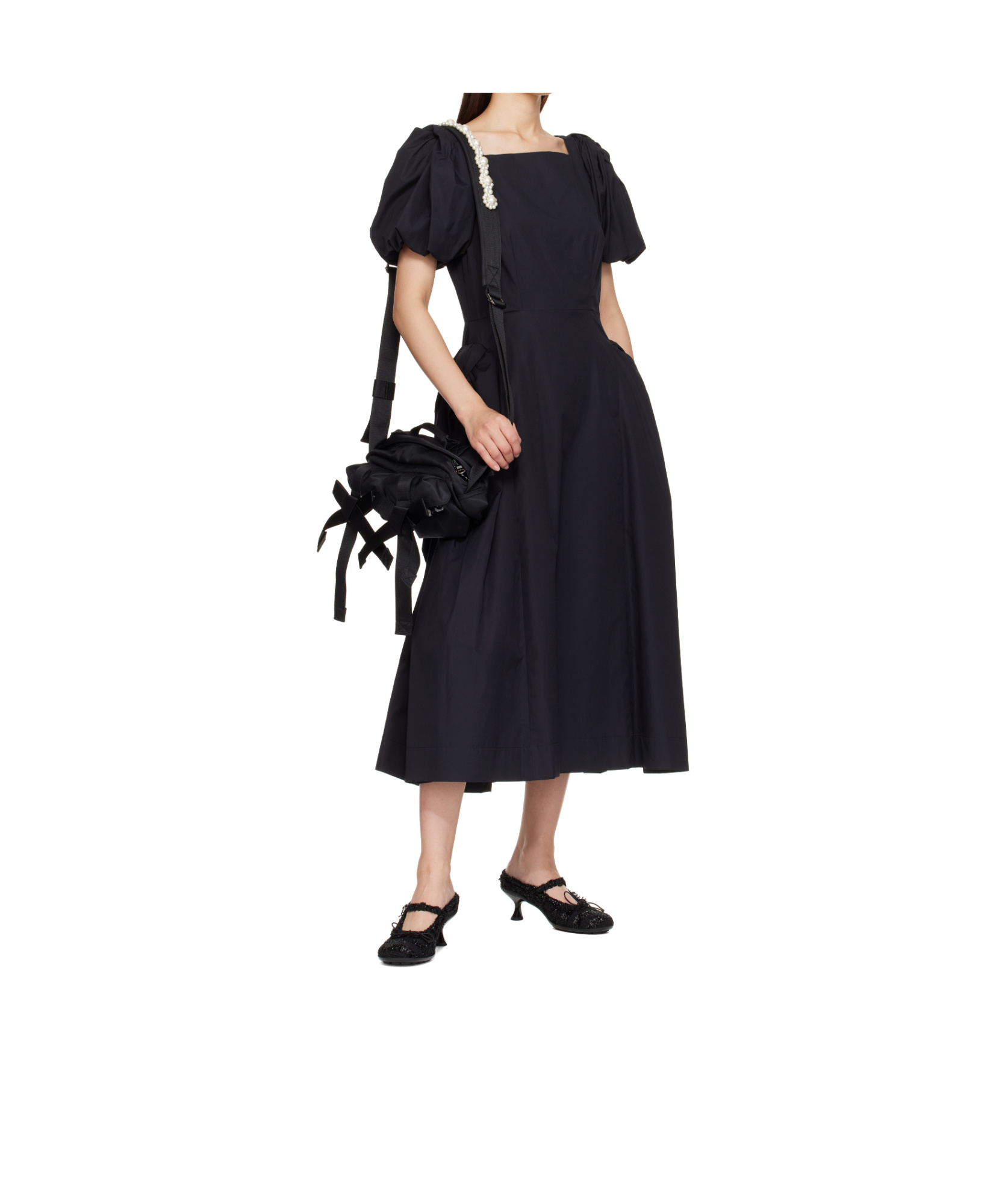 Simone Rocha Black Grip Mule Heels In Black