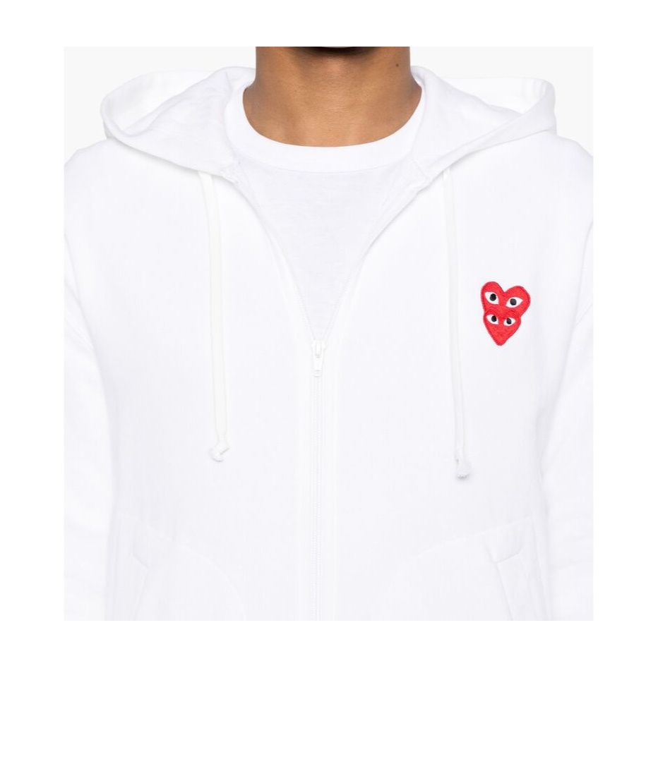 Comme Des Garçons Play Long-sleeved Sweater In White