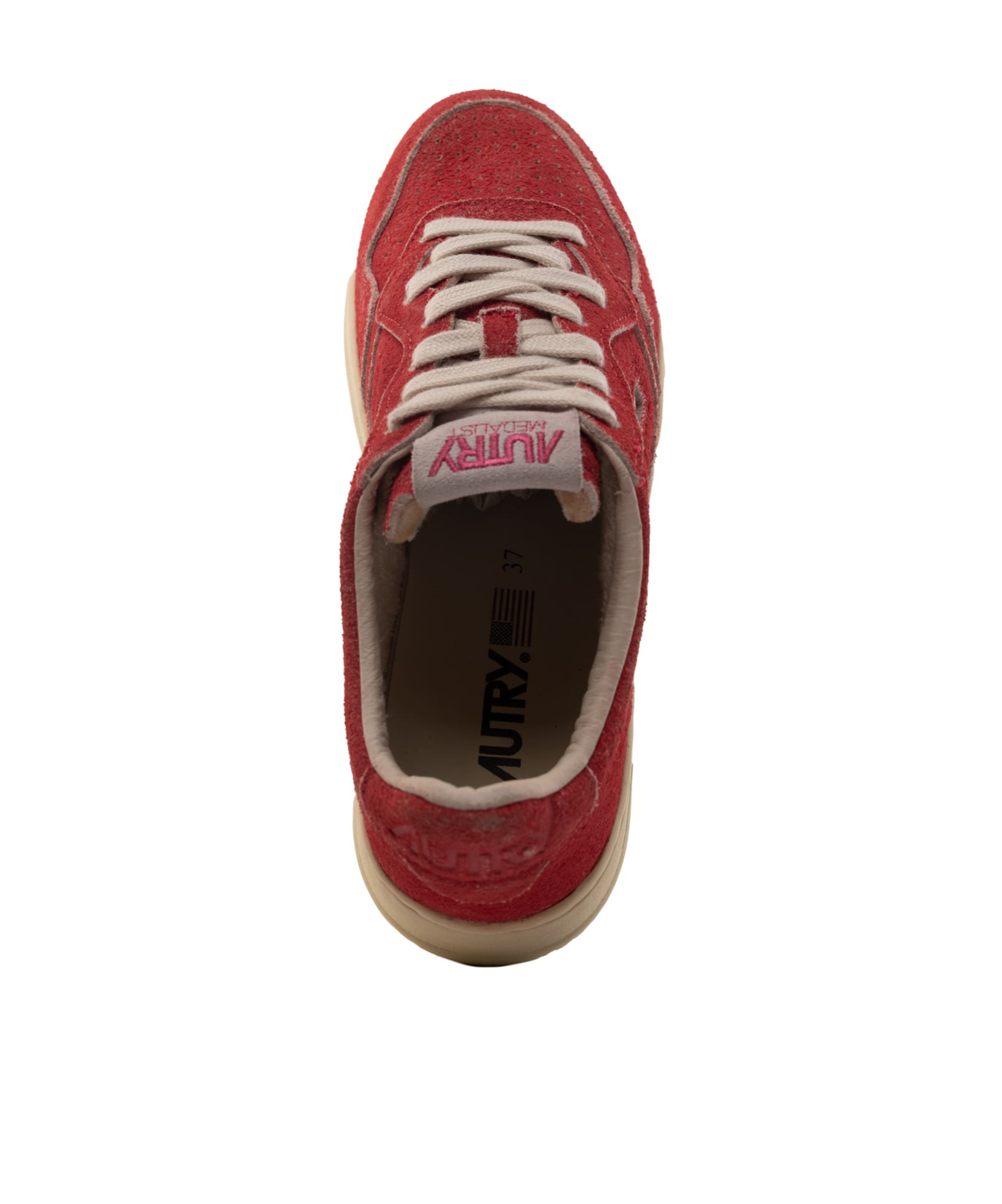 Autry Round Head Low-cut Casual Shoes In Red