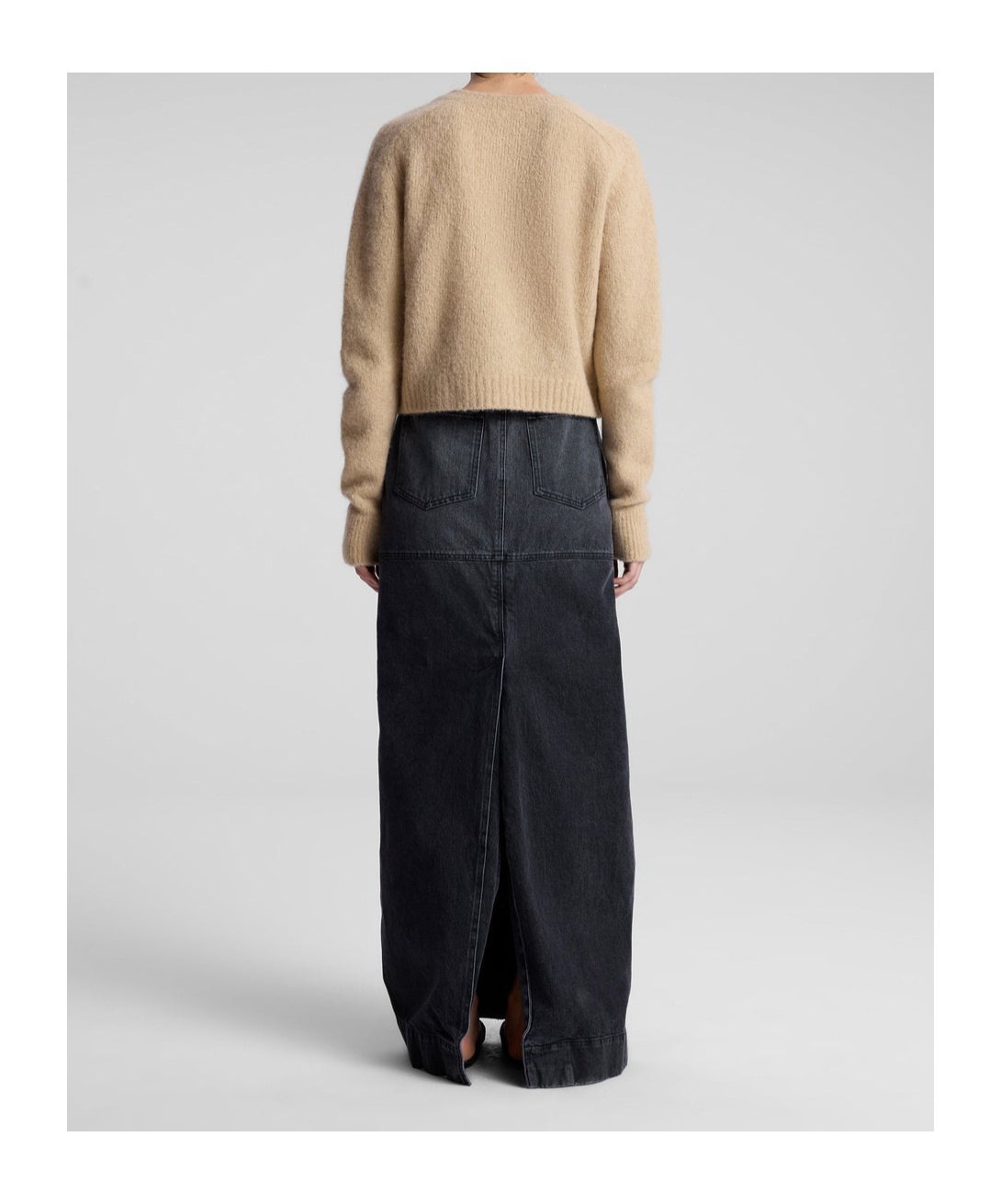 A.l.c Long-sleeved Cardigan In Dark Grey Brown