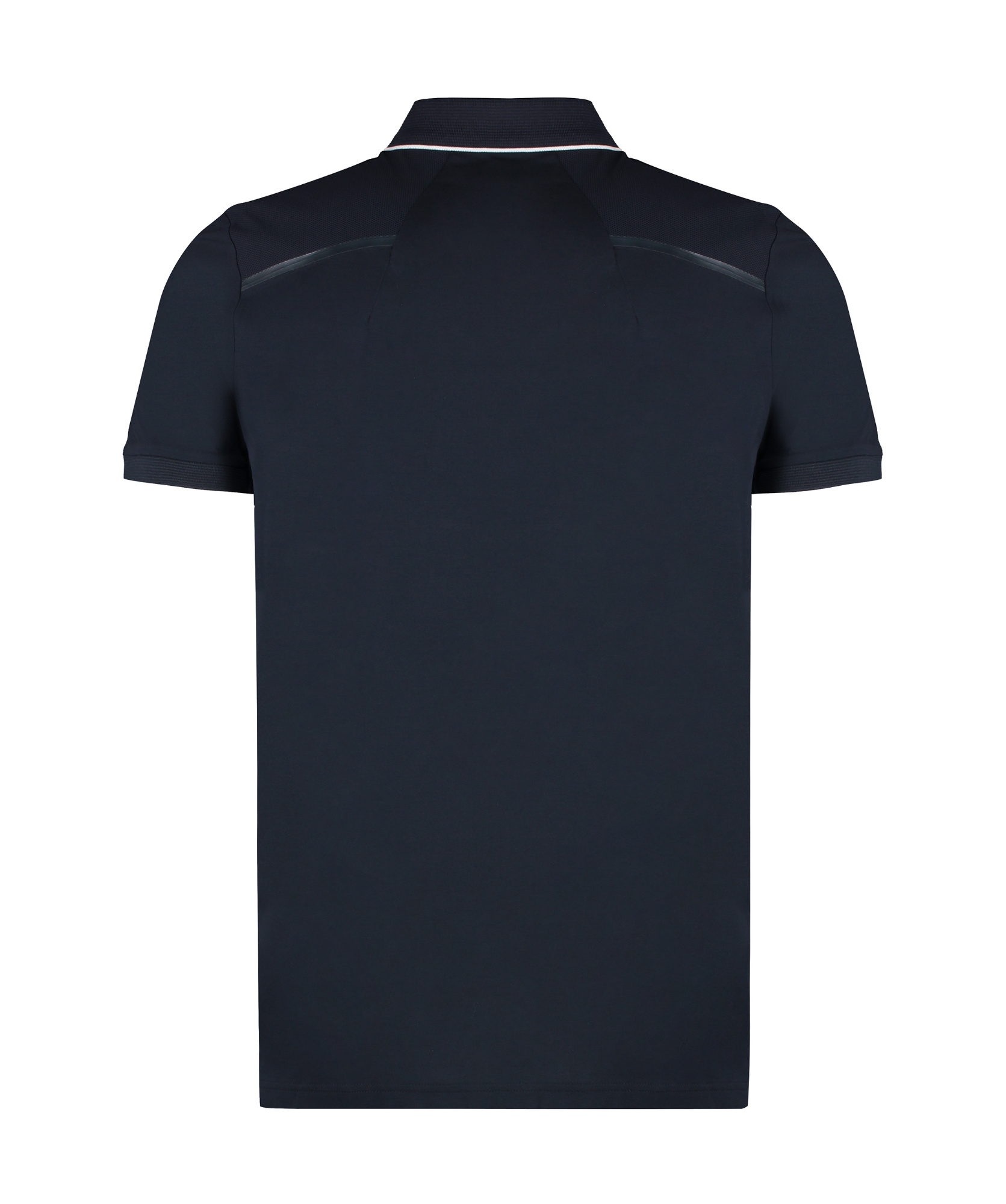 Hugo Boss Structured-cotton Polo Shirt With Zip Neck In Black