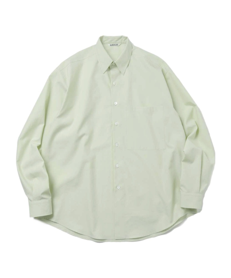Auralee Long Sleeve Shirt In Green