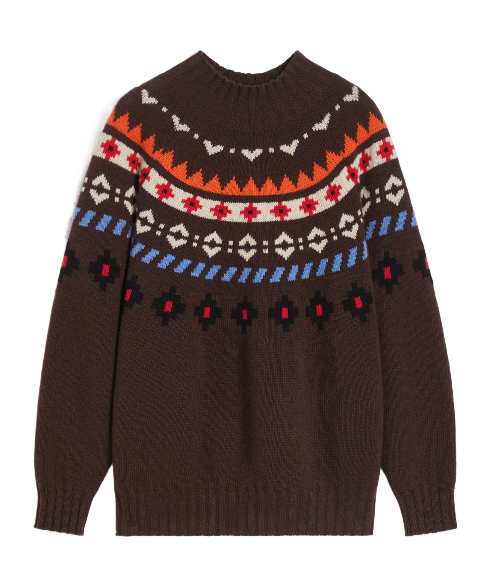 Weekend Max Mara Wool Jacquard Jumper In Brown