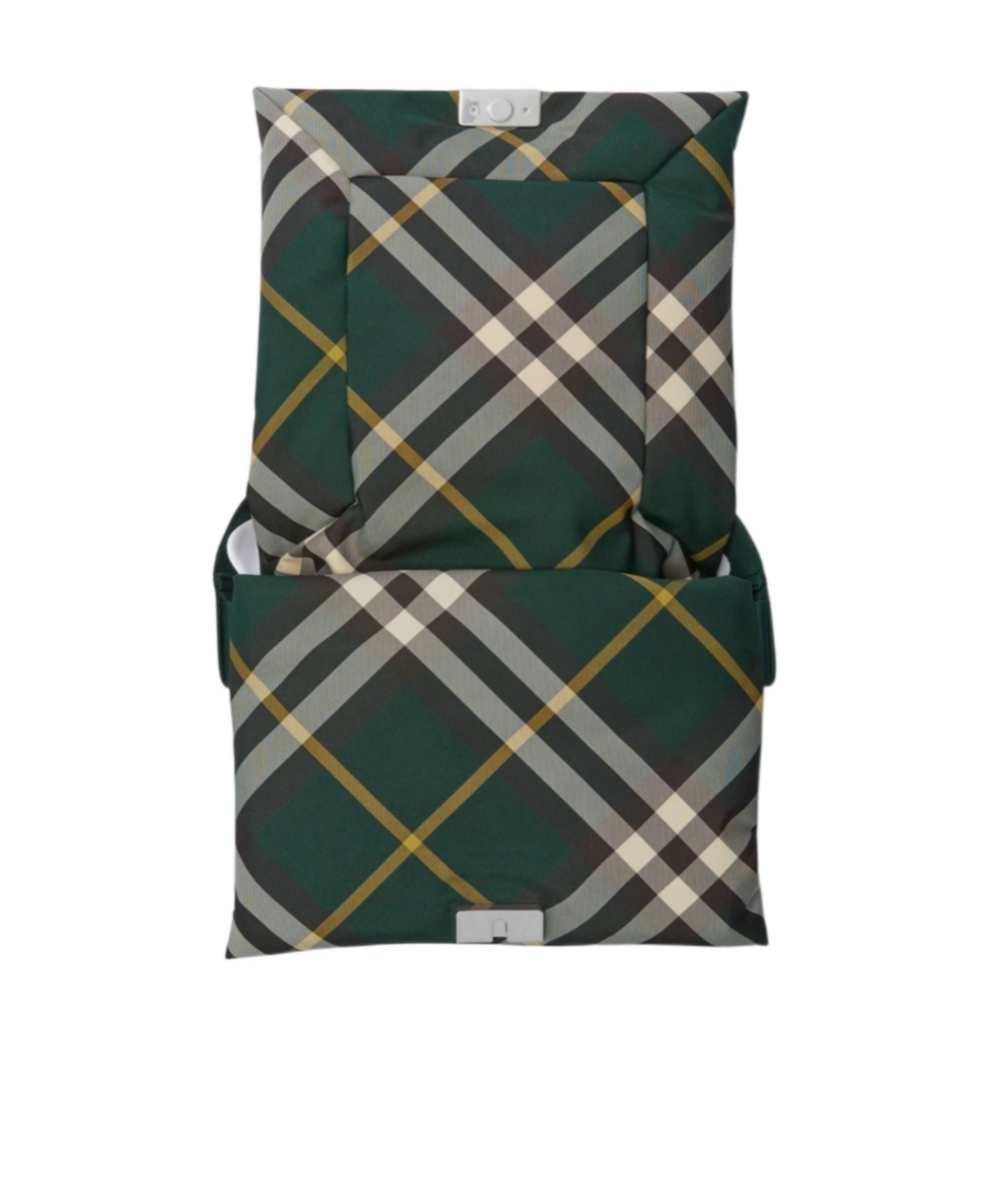 Burberry Pillow Checked Messenger Bag In Green