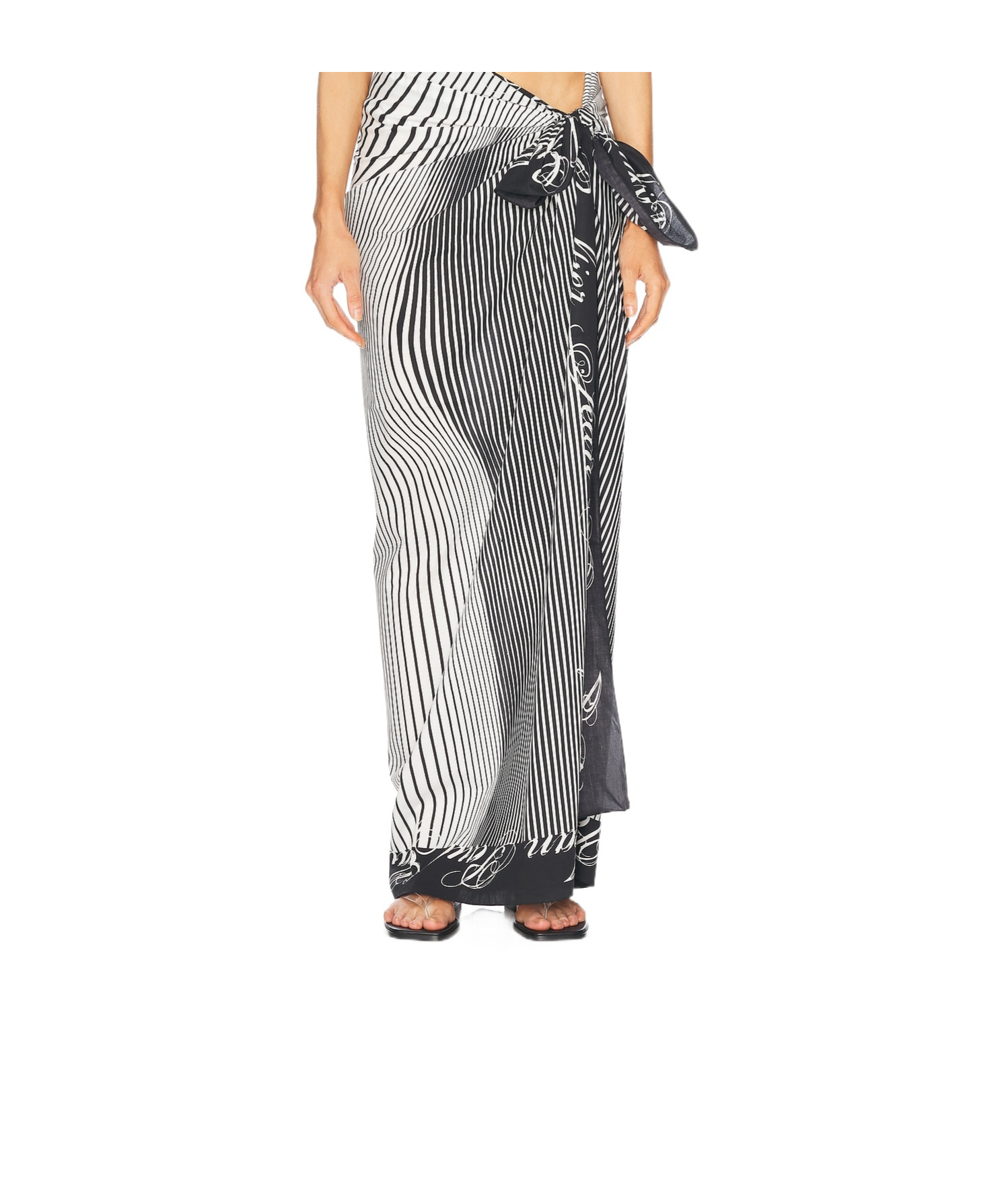 Jean Paul Gaultier Striped Sarong In White