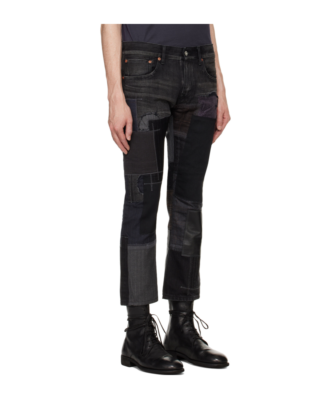 Junya Watanabe Five-bag Stitching Jeans In Black
