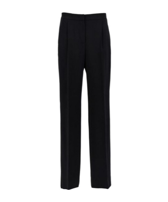 Alberta Ferretti Pleat Tailored Trousers In Black
