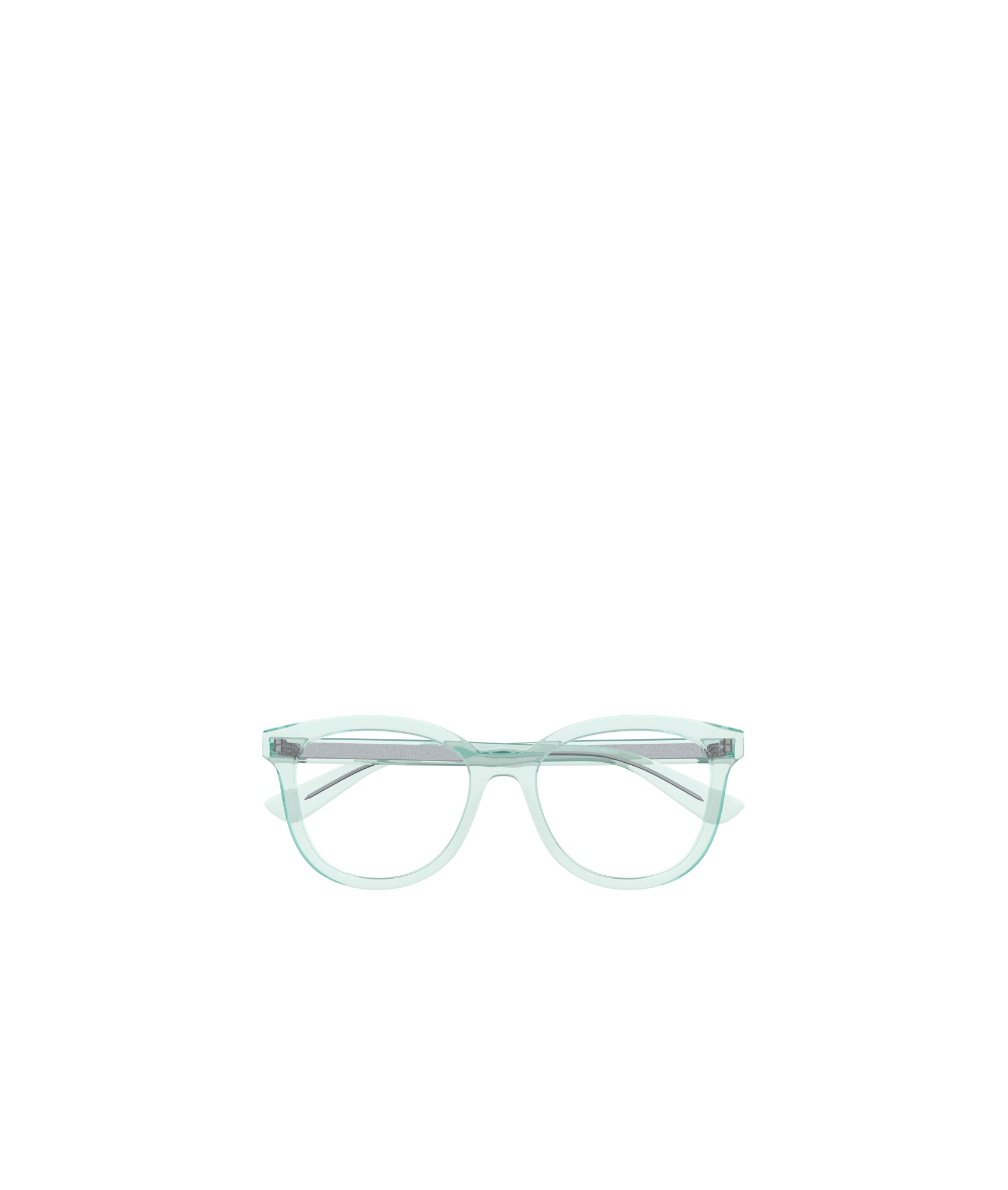 Gucci Gg1687o Linea Gg Logo 004 Green Trasparent Glasses In White