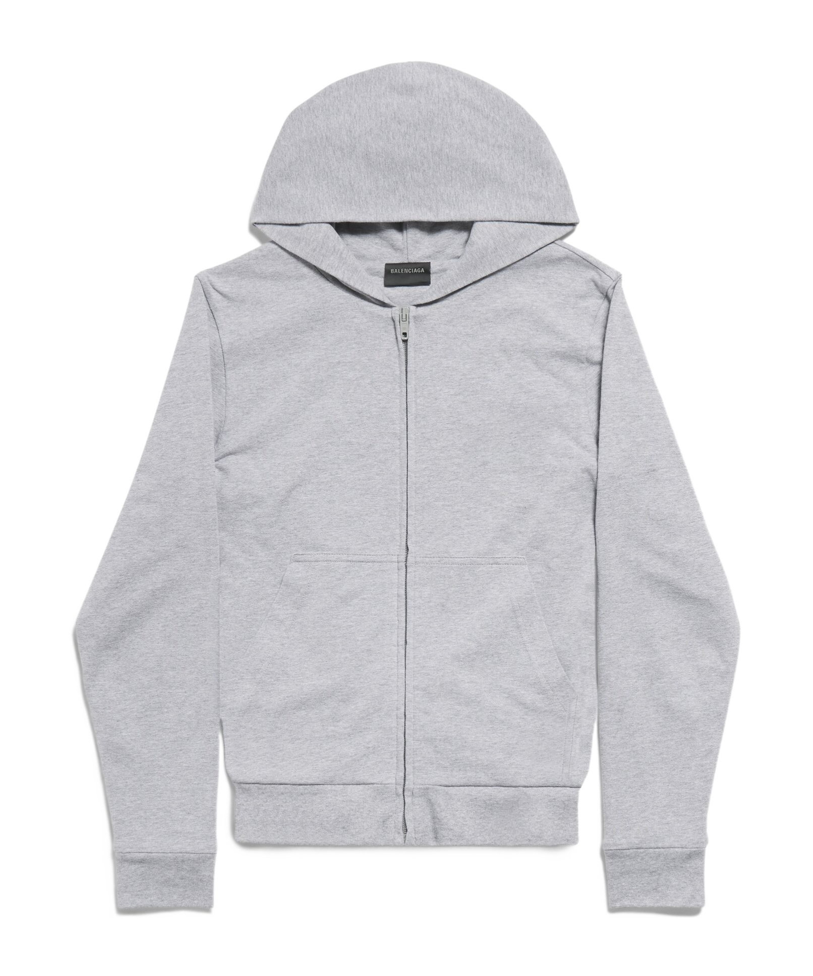 BALENCIAGA ZIP-UP HOODIE SLIM FIT IN GREY 