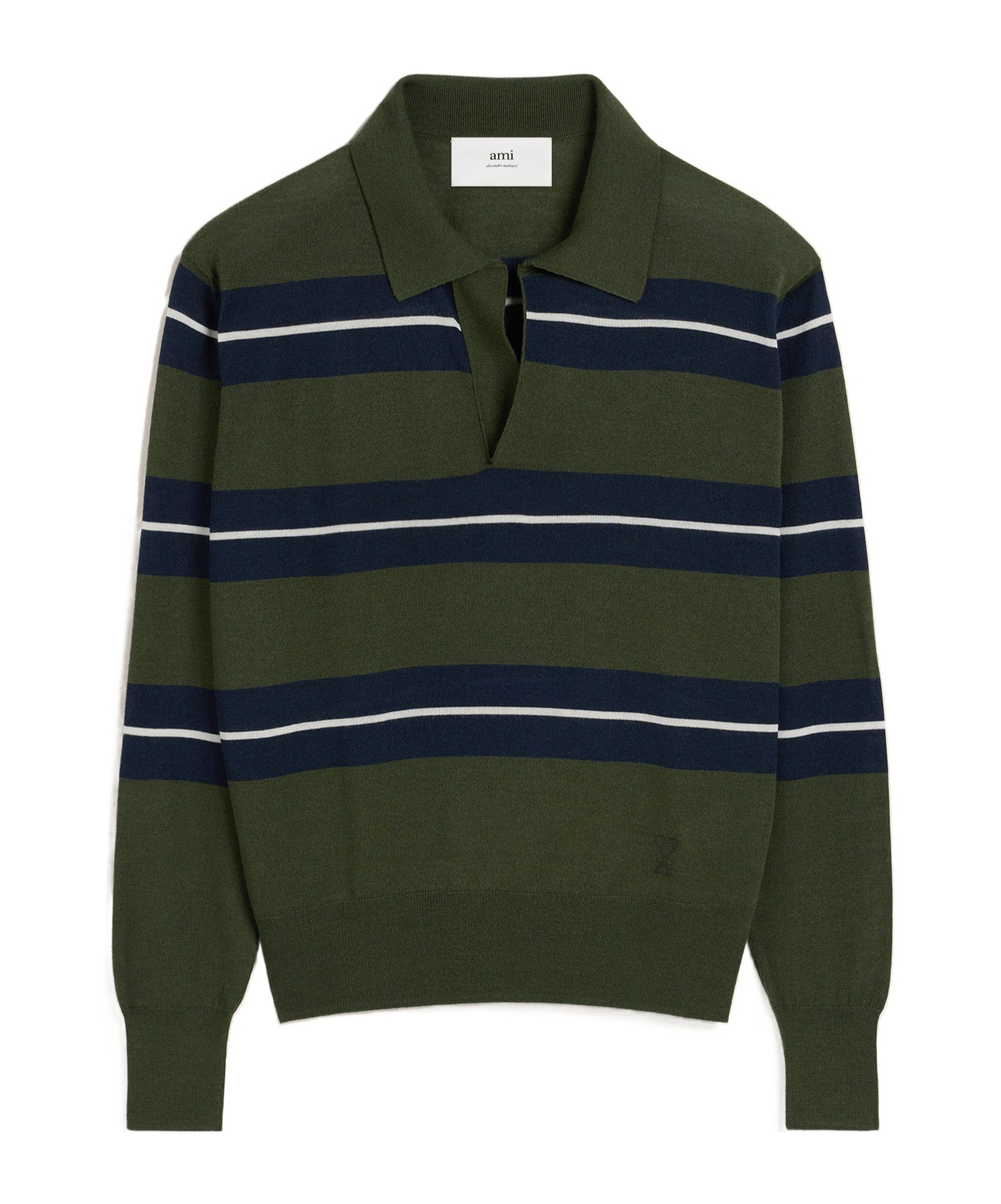AMI ALEXANDRE MATTIUSSI AMI TONAL STRIPED POLO